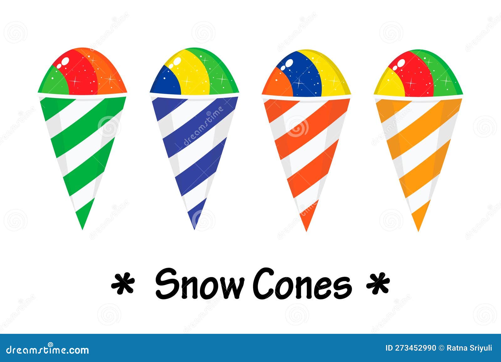 snow cones   flat  