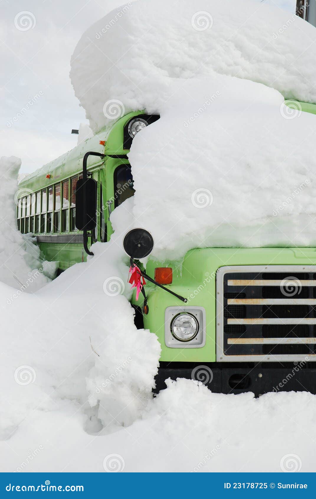 Snow Covered Bus, Buried In Snow Royalty Free Stock Photo Image 23178725