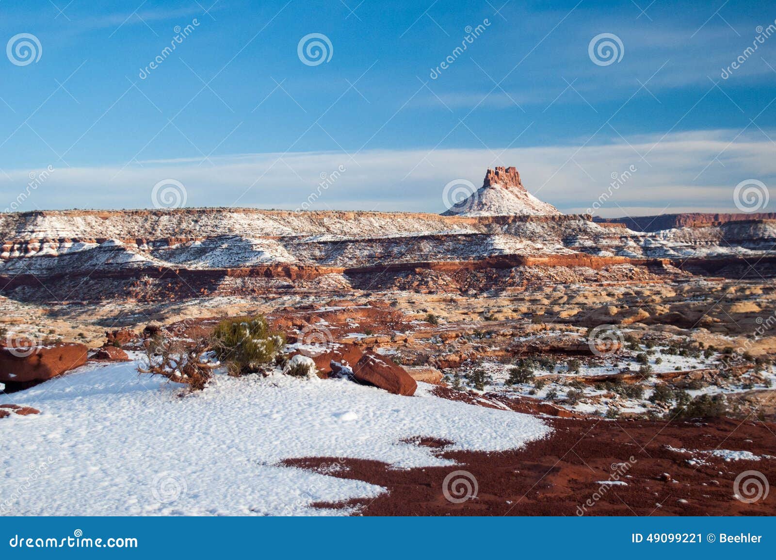 snow covered desert canyons