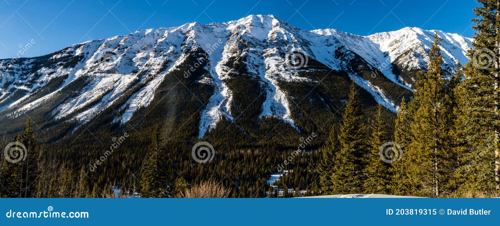 Snow Covered Kananaskis Ranges. Peter Lougheed Provincial Park Stock