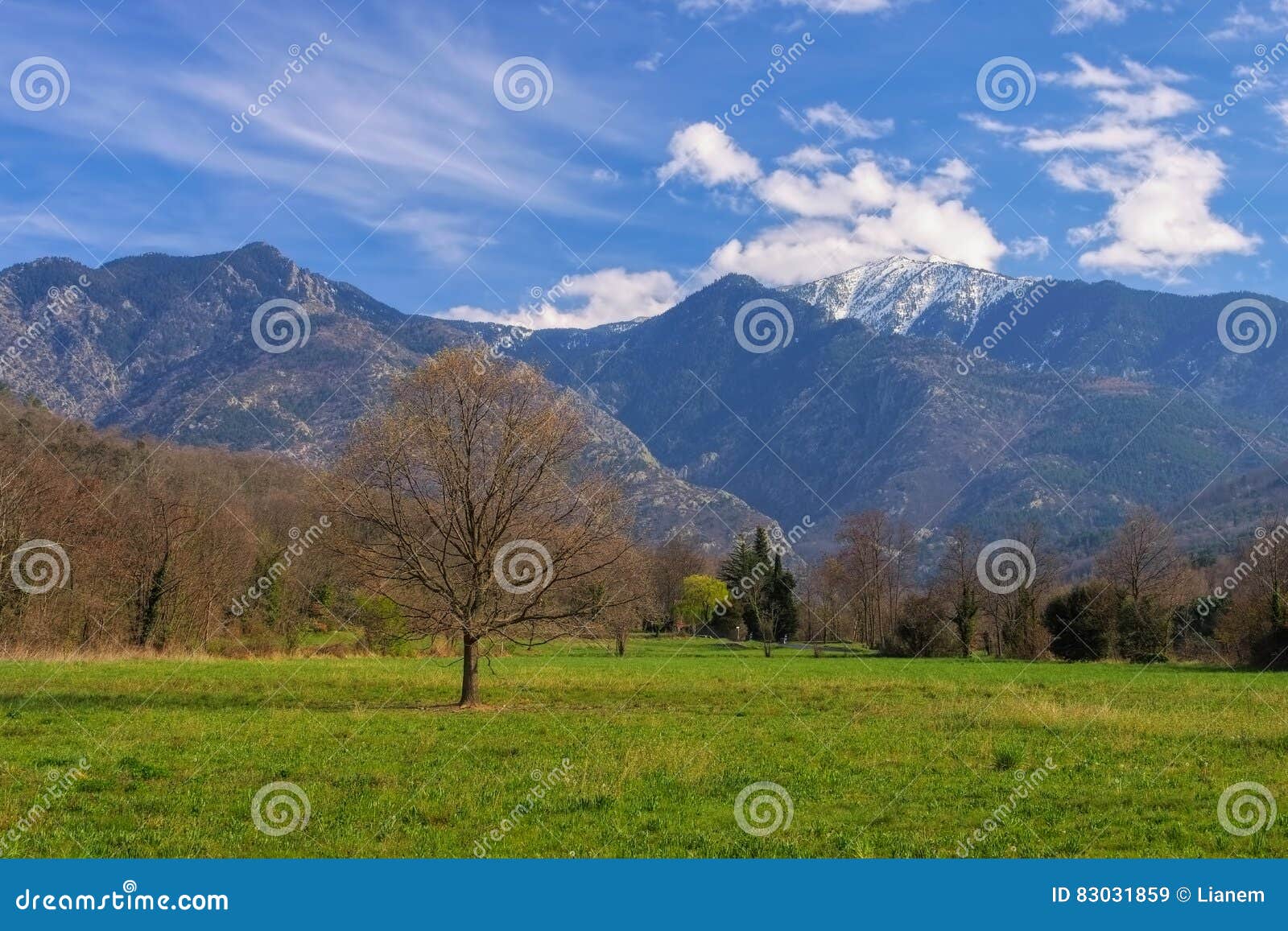 snow covered pic du canigou, pyrenees