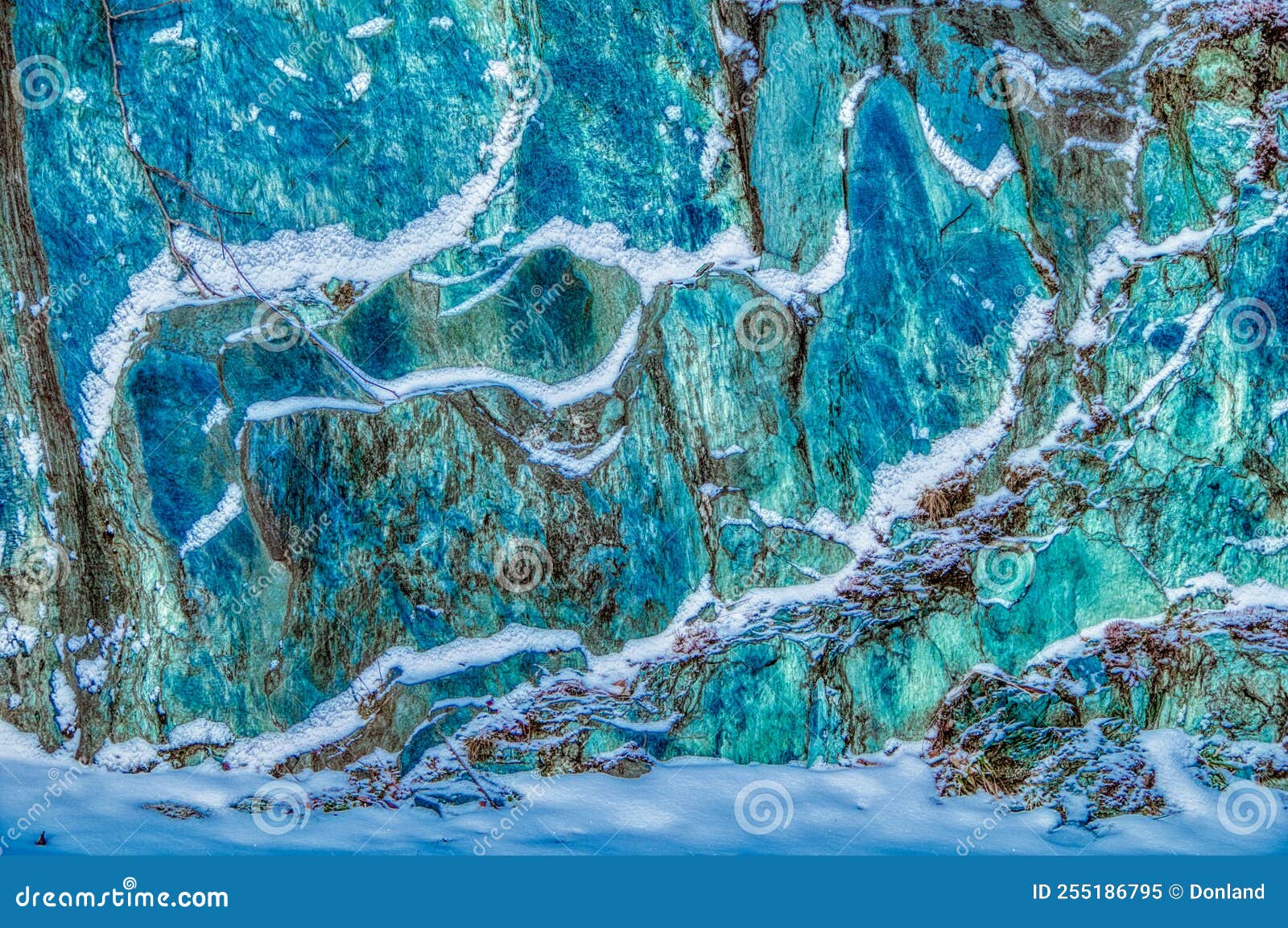 Snow Covered Stone Abstract Stock Image Image of landscape, season