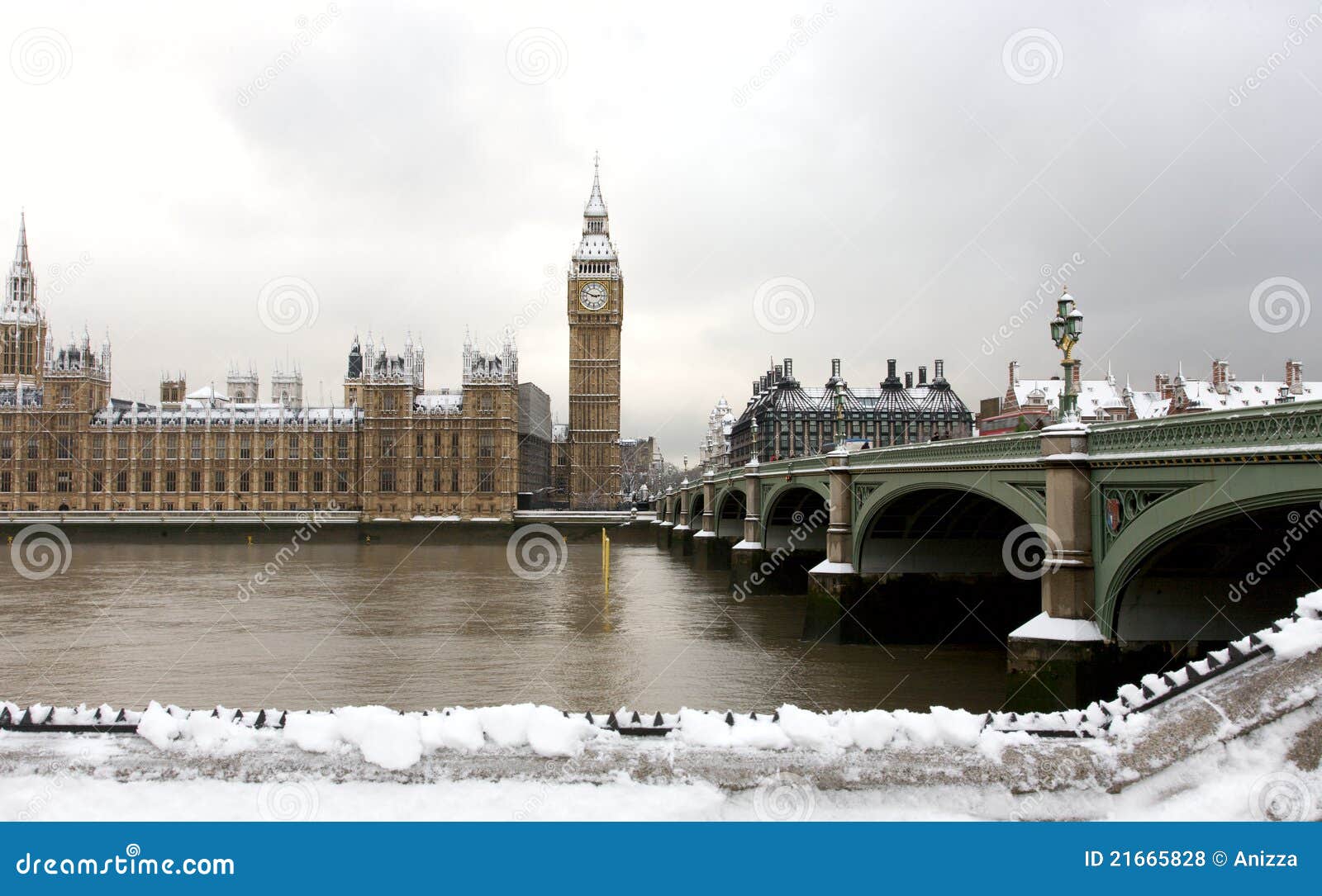 Snow Covered Westminster stock photo. Image of capital 21665828