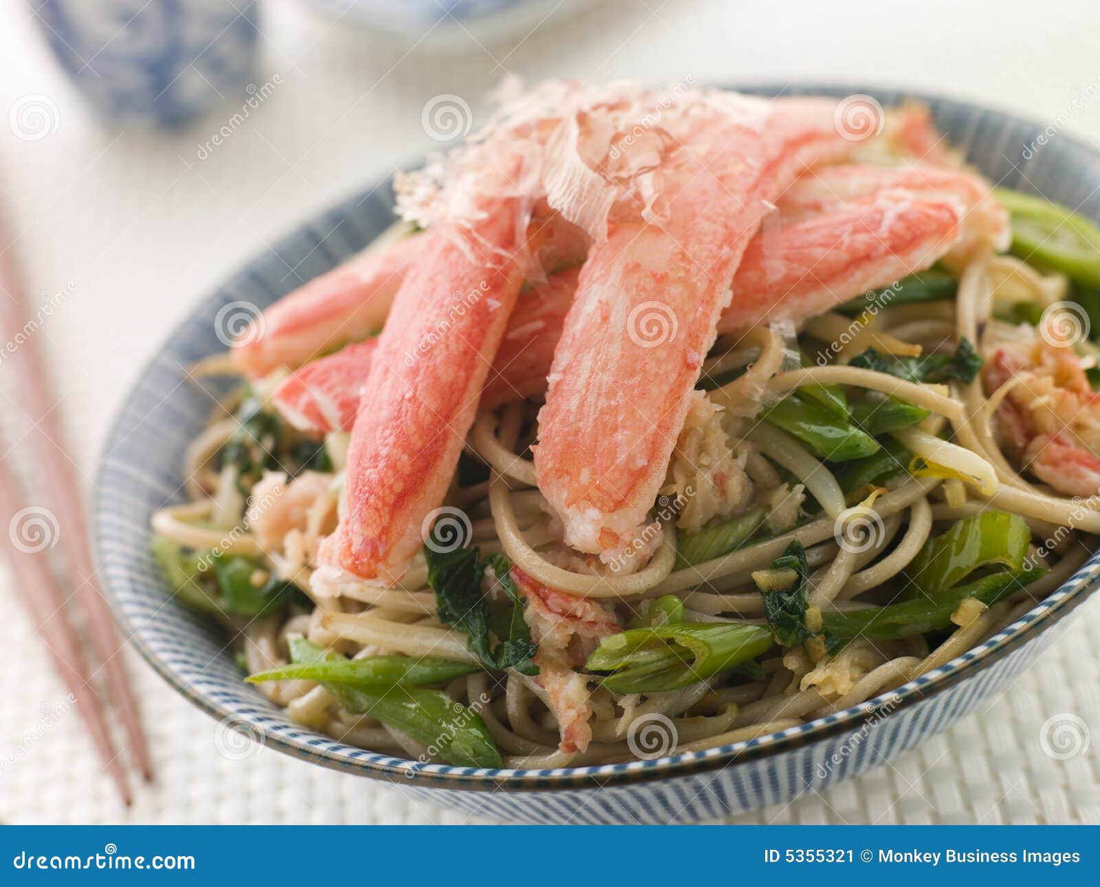 Snow Crab and Soba Noodle Salad Stock Image Image of asian, food 5355321