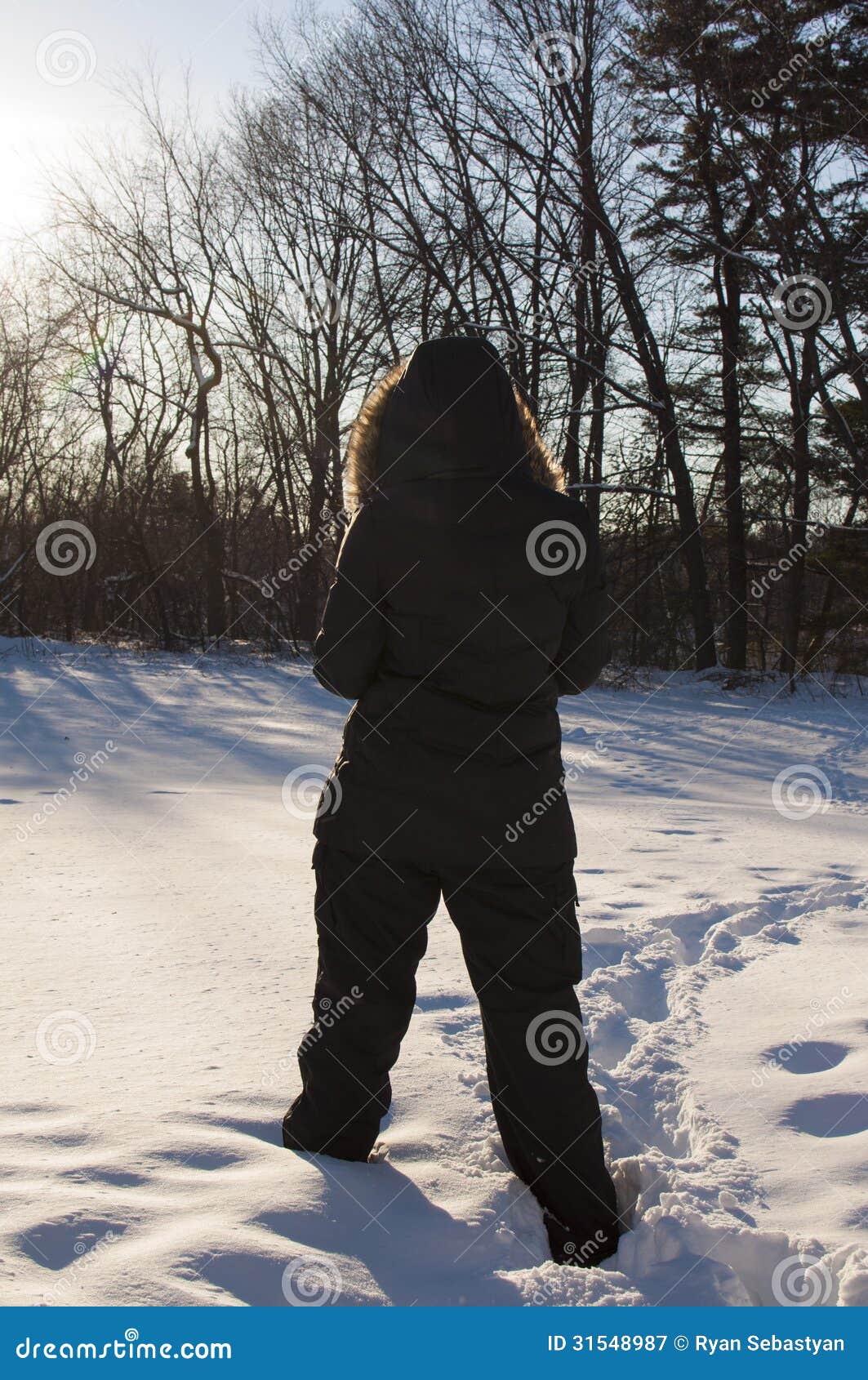 Snow day stock image. Image of person, snow, england - 31548987