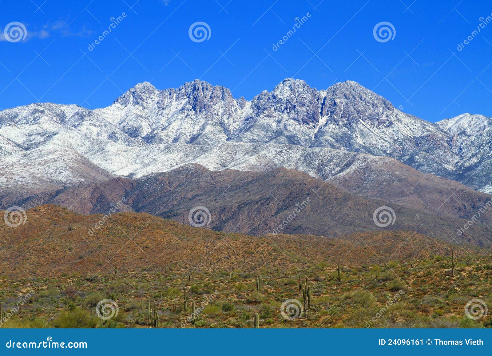  arizona, four peaks wilderness: snow on four peaks