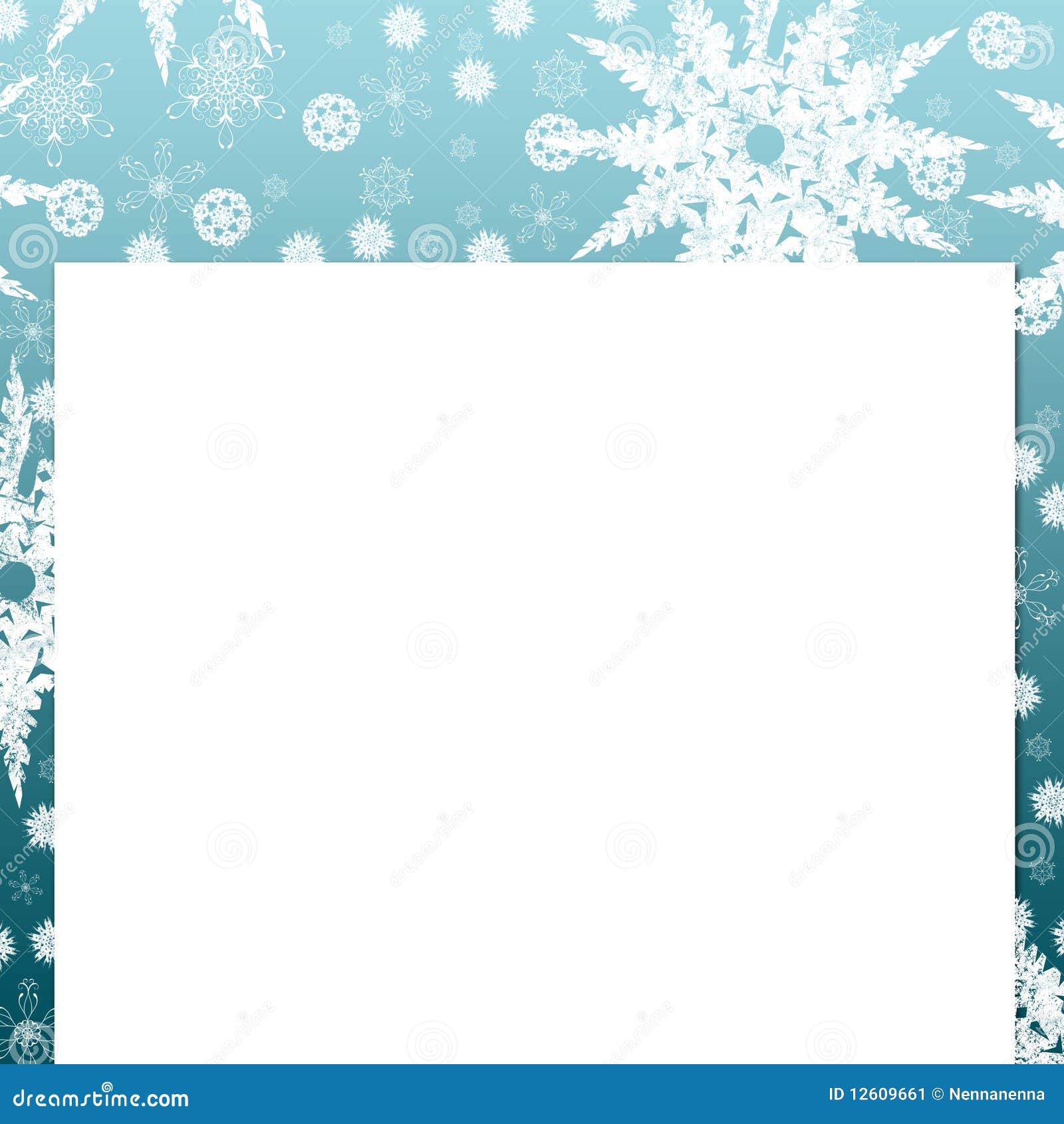 Snow flake. Beautiful winter snowy background with place for text