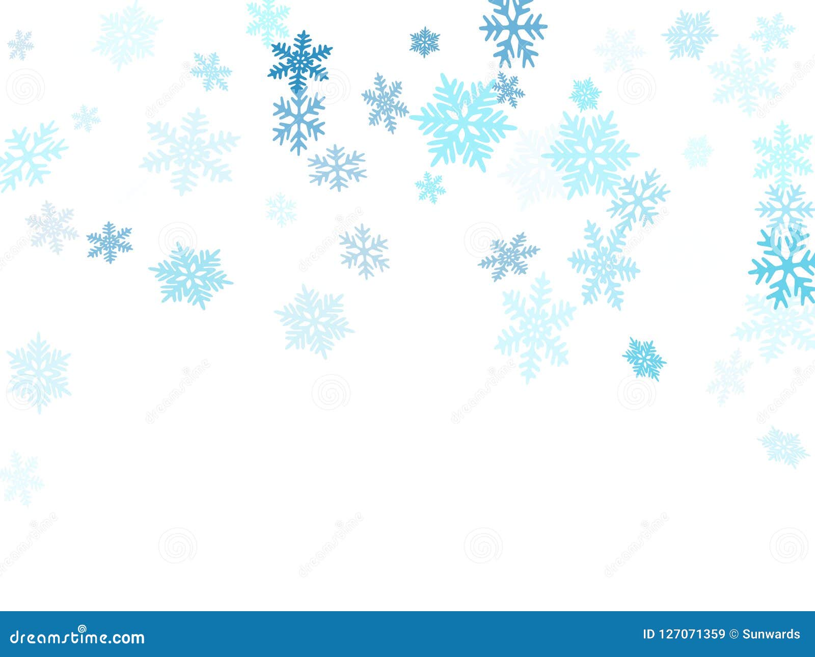Snow Flakes Falling Macro Vector Illustration Christmas Snowflakes