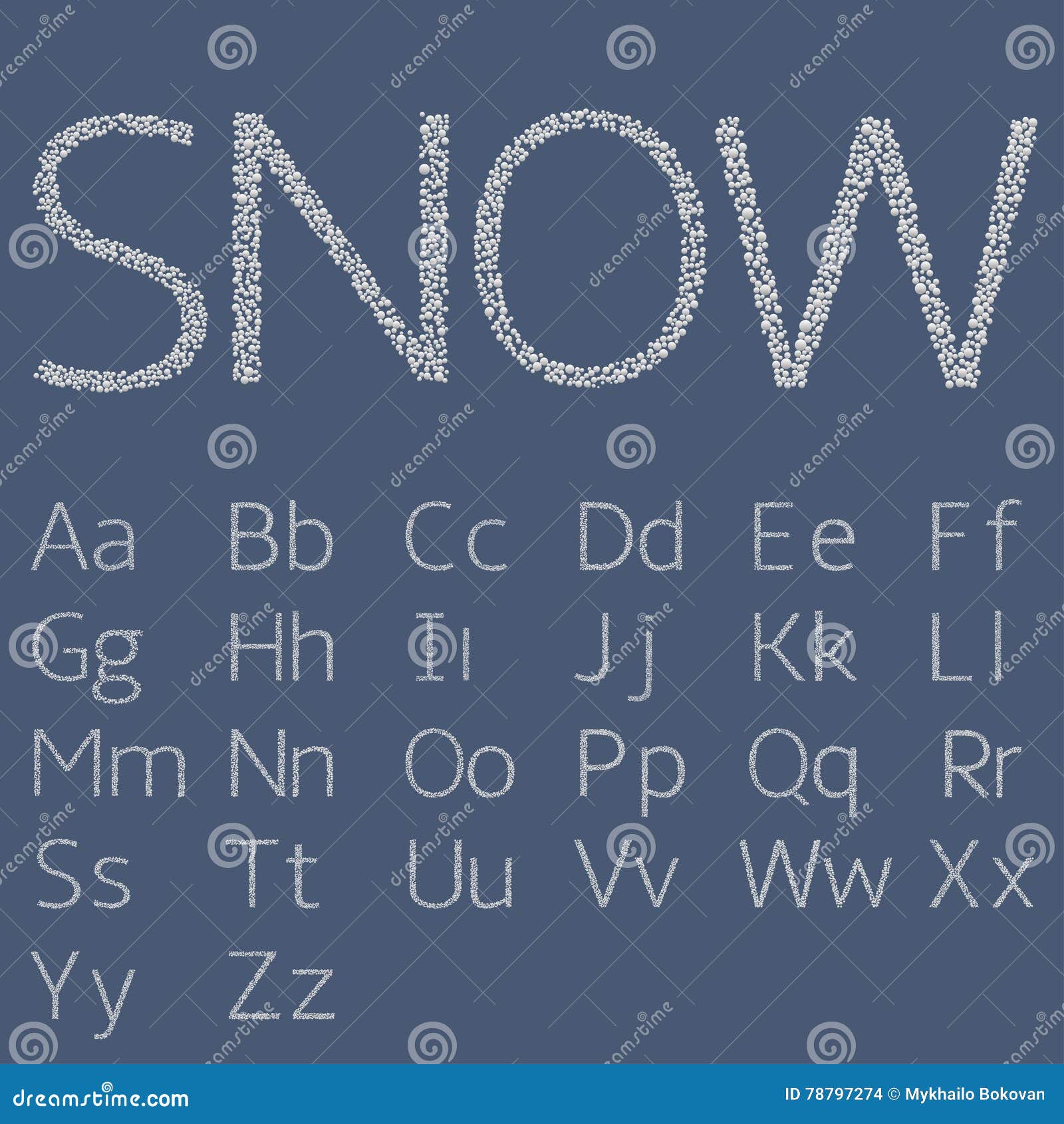 Download Snow font alphabet stock vector. Illustration of style ...