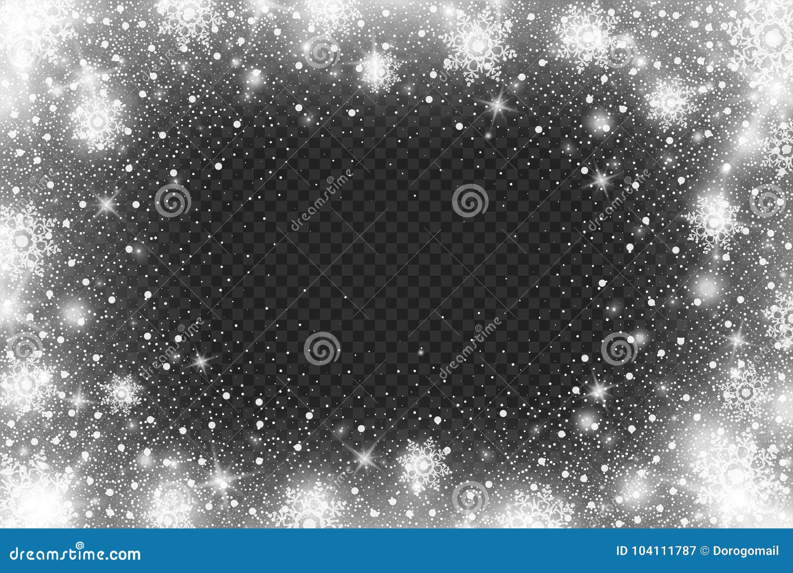 snow frost effect on transparent background . abstract bright white shimmer lights and snowflakes. glowing blizzard. scatter falli