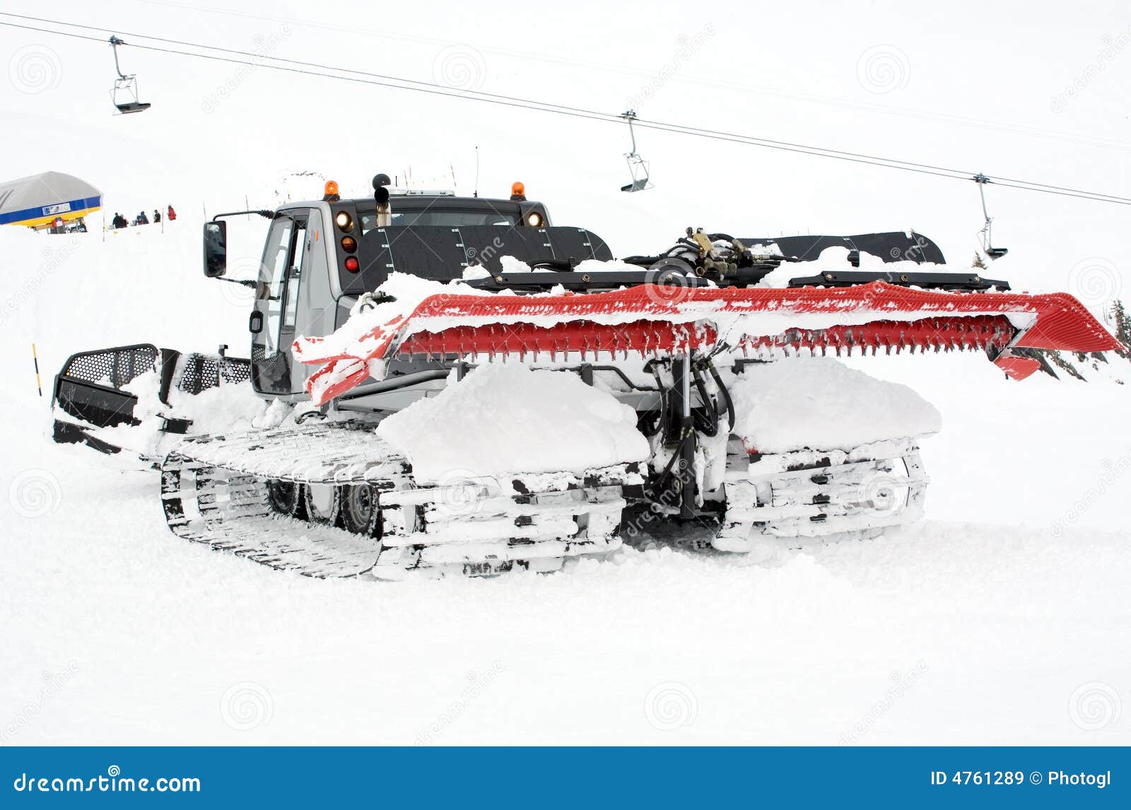 Snow grooming equipment stock image. Image of machinery 4761289