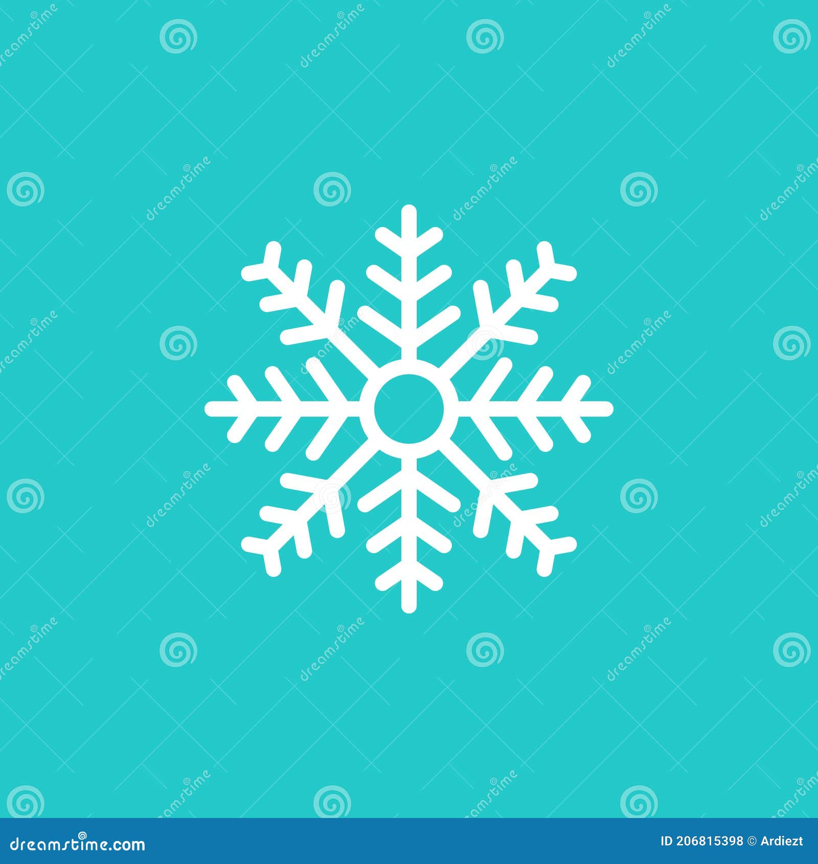 Snow Icon Flat Vector Illustration Stock Vector Illustration of