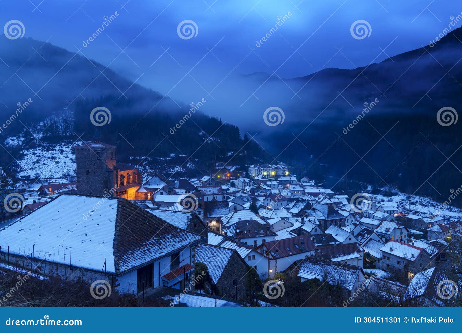 snow in isaba. isaba is a municipality in the comarca of roncal salazar.