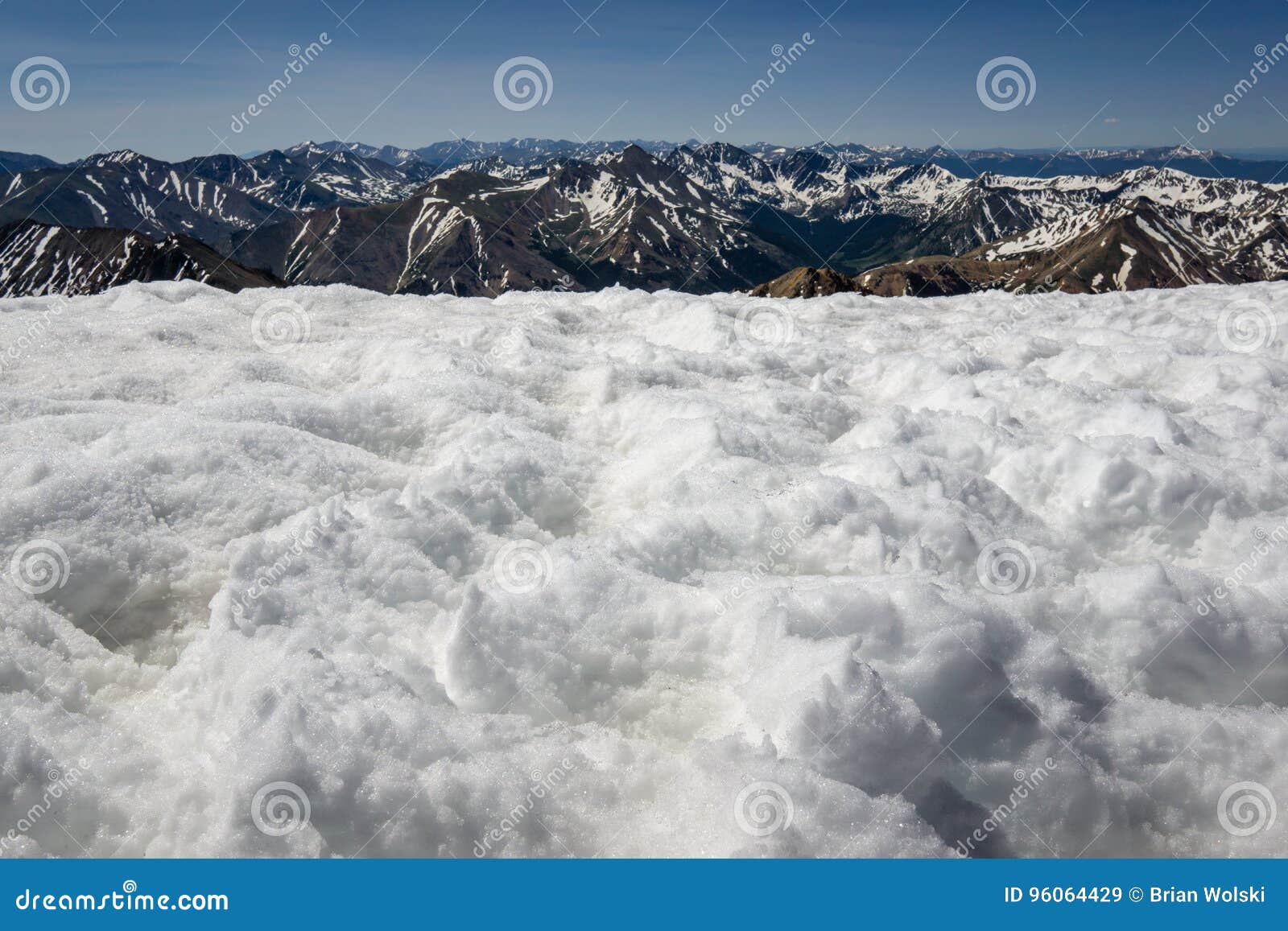snow on la plata peak& x27;s summit