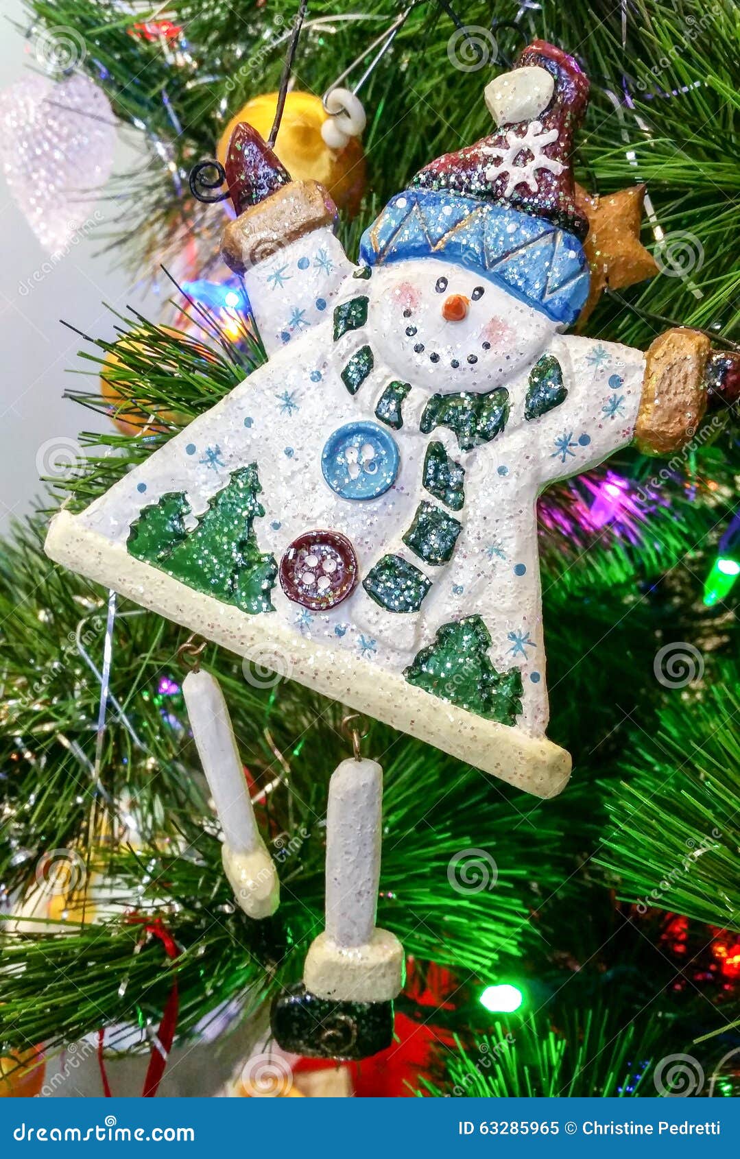 Snow Man Christmas Ornament Stock Image - Image of christmas, snow ...