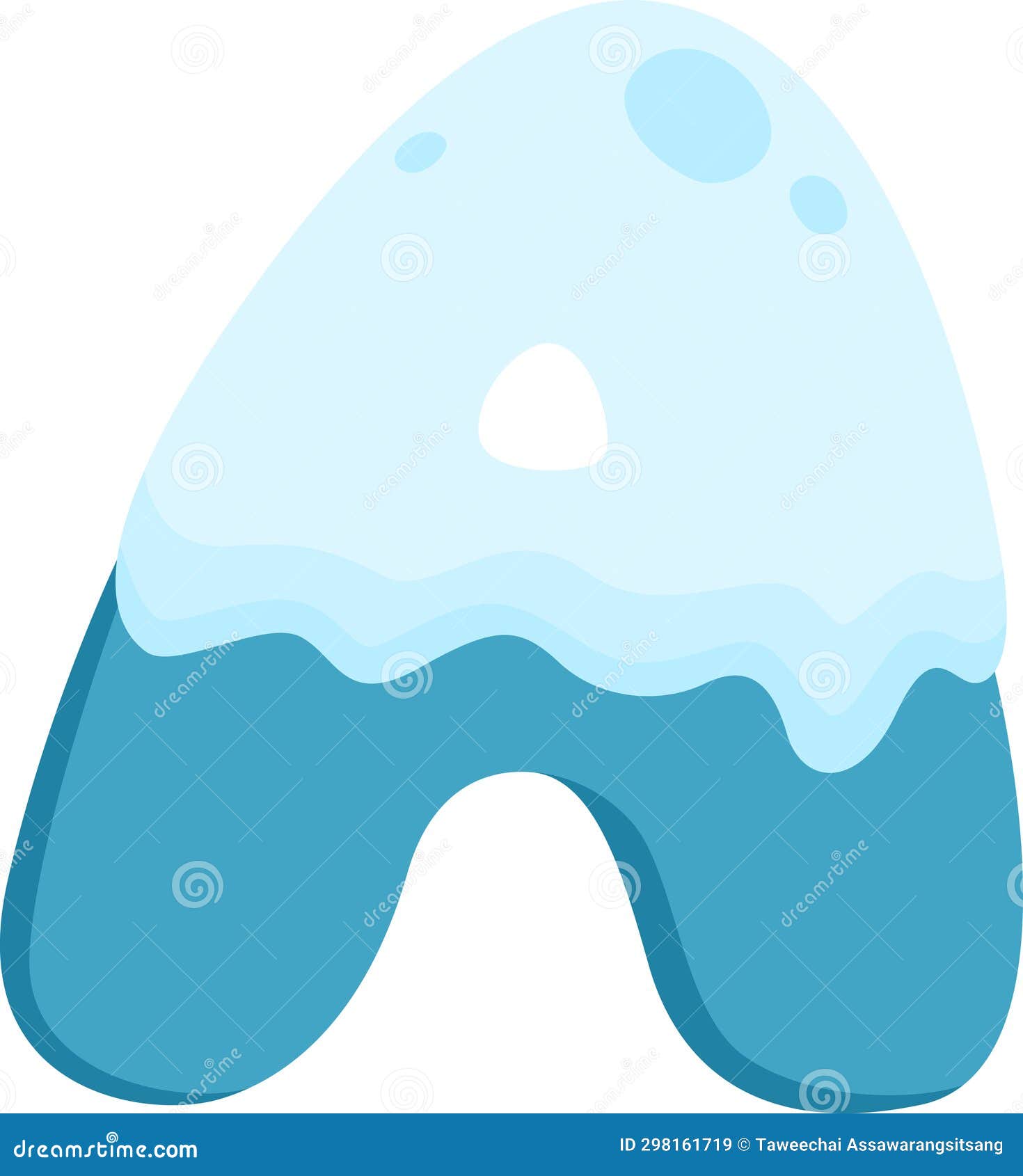 Snow Melt Font Vector Design Stock Image Illustration of melt, text