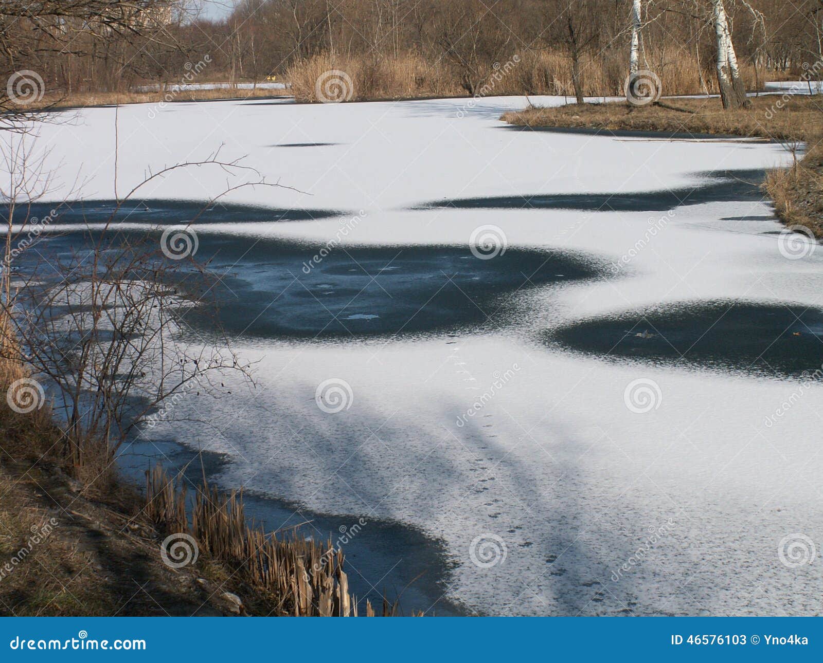 The snow melts stock image. Image of winter, nature, water 46576103