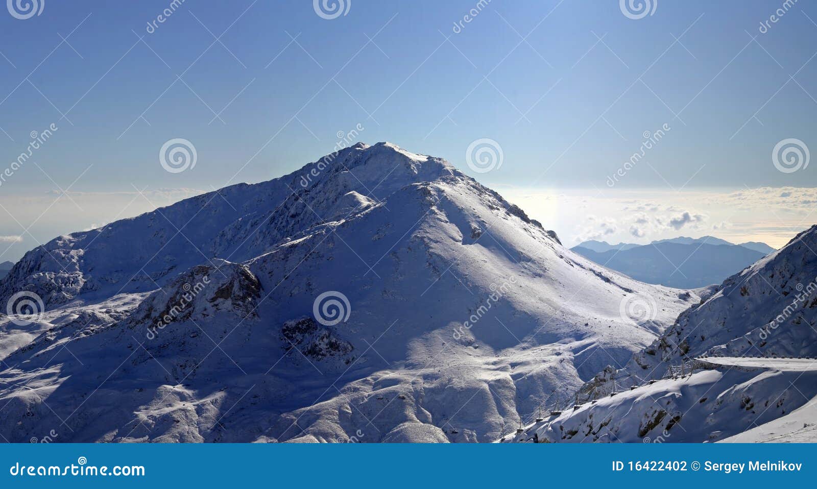 Snow mountain stock photo. Image of january, mountain - 16422402
