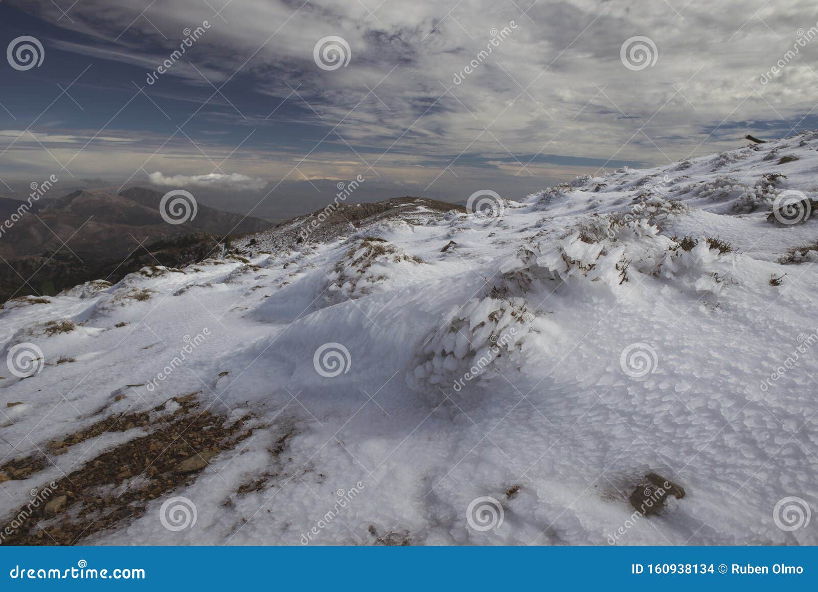 Snow in the Mountain, Andalusia. Spain Stock Photo Image of activity