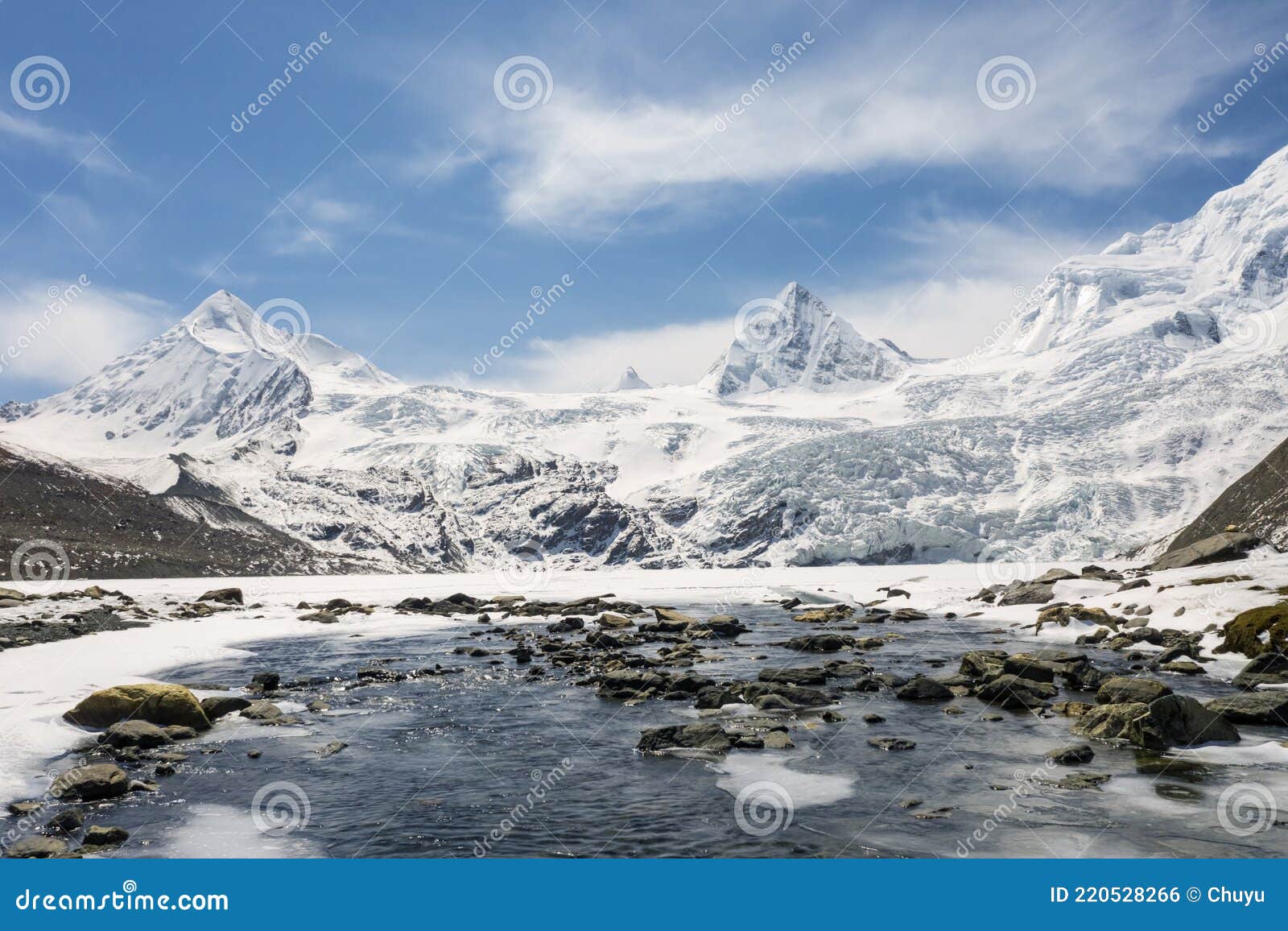 banaan Ontbering Handvol Snow Mountain and Glacial Landscape Stock Photo - Image of religion,  famous: 220528266