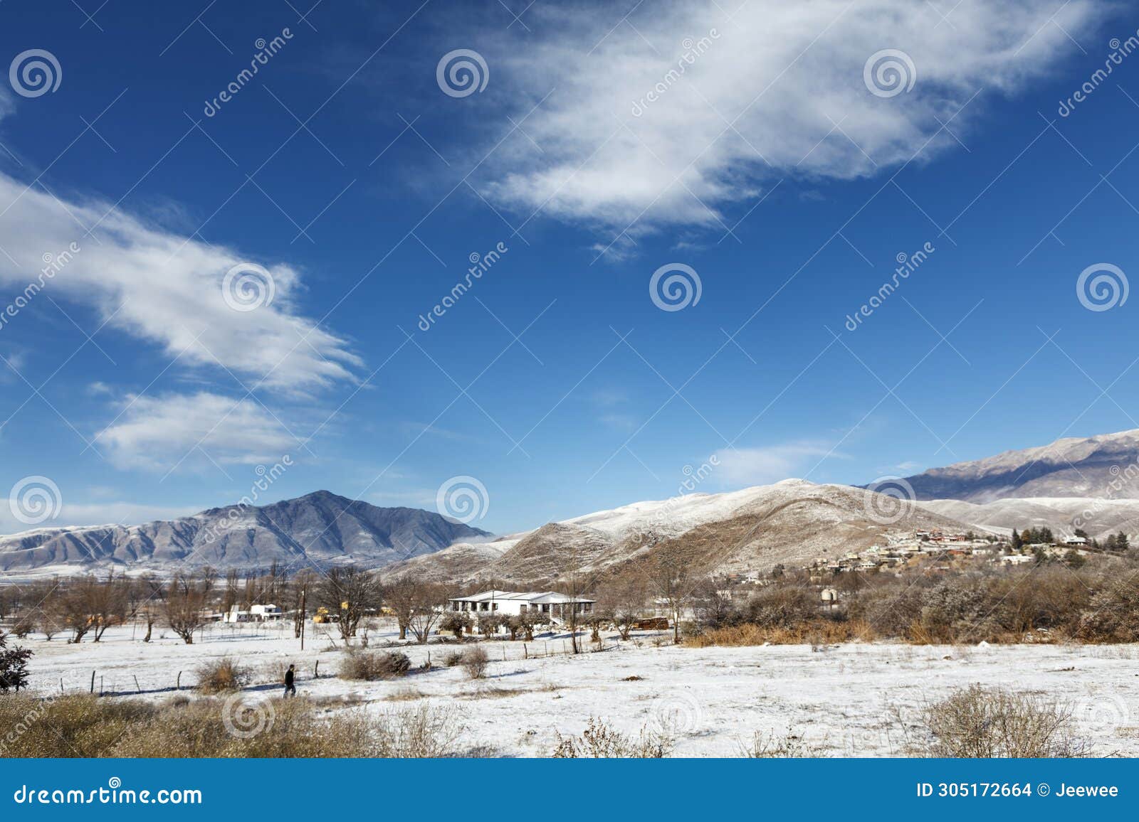 snow mountain landscape in tafi del valle, tucuman, argentina