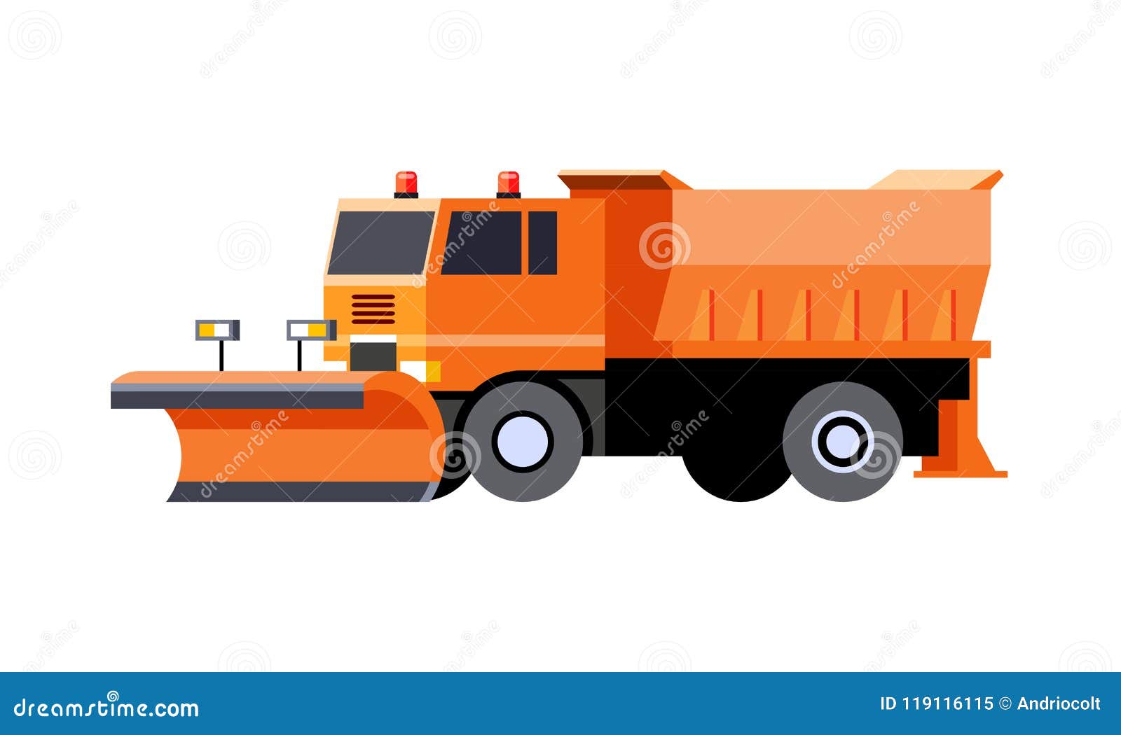 snow plow utility truck