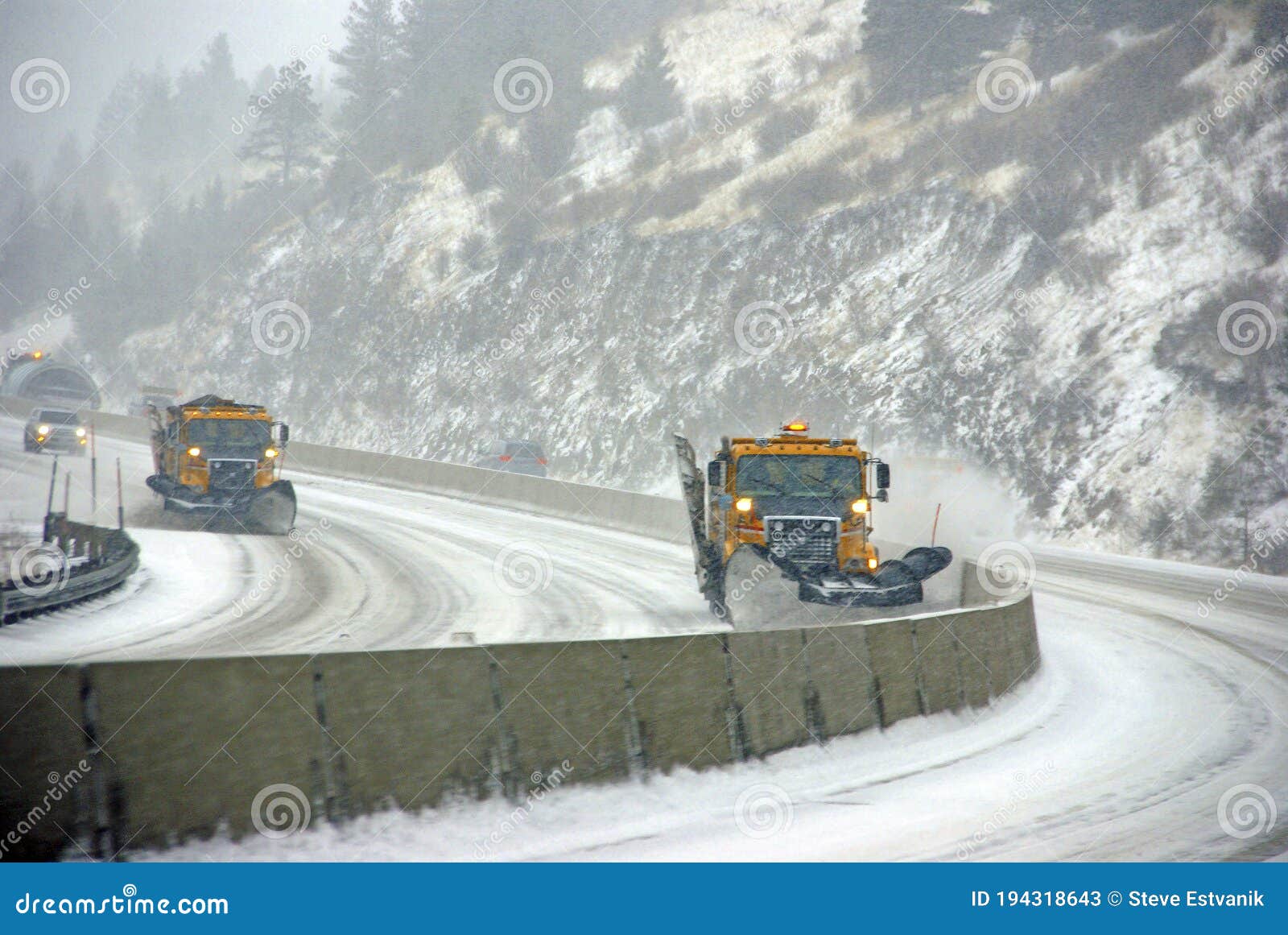 Snow Plows Keep the Road Open Editorial Stock Photo Image of oregon