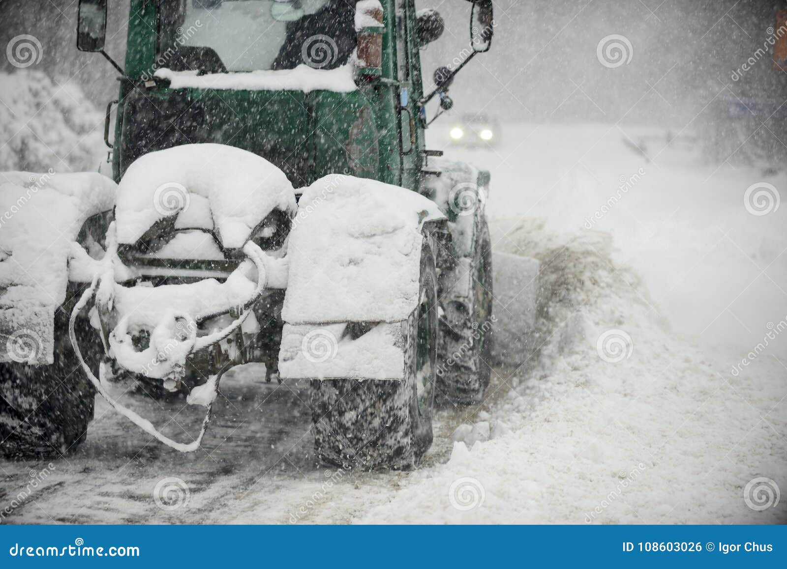 Snowremoval Equipment on the Road 2017 Stock Photo Image of machine, outdoors 108603026