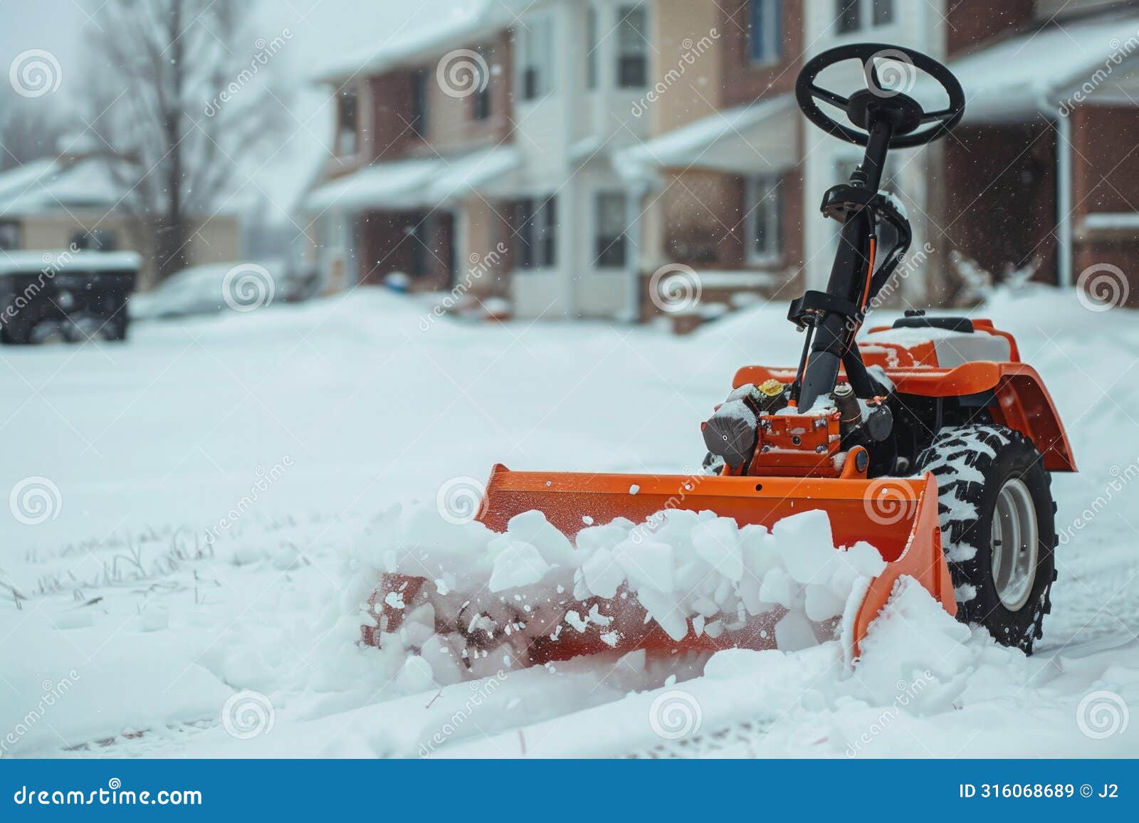 snow removal tractor clearing a path through a white winter landscape, a practical approach to heavy snowfall