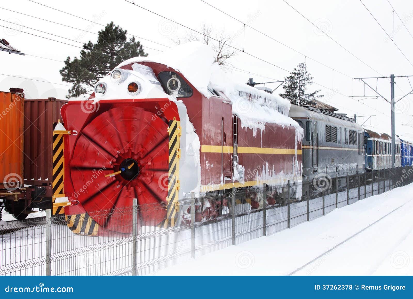 Snow removal train stock photo. Image of steel, snowy 37262378