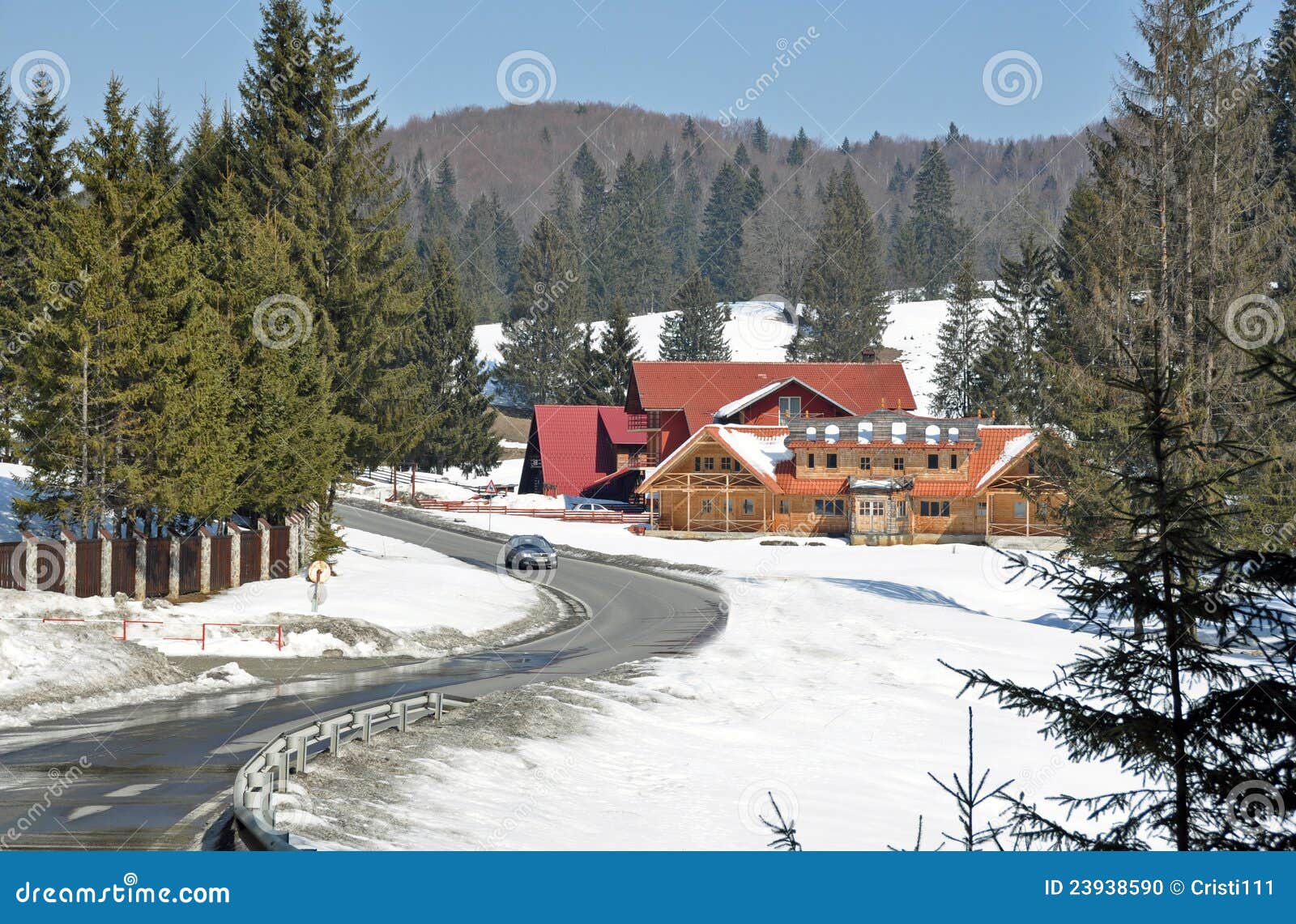 Snow resort stock photo. Image of blue, landscape, brasov 23938590