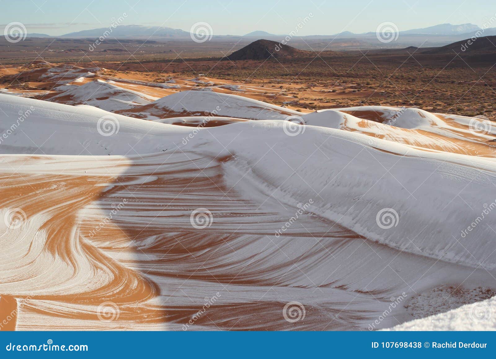 snow in desert sahara