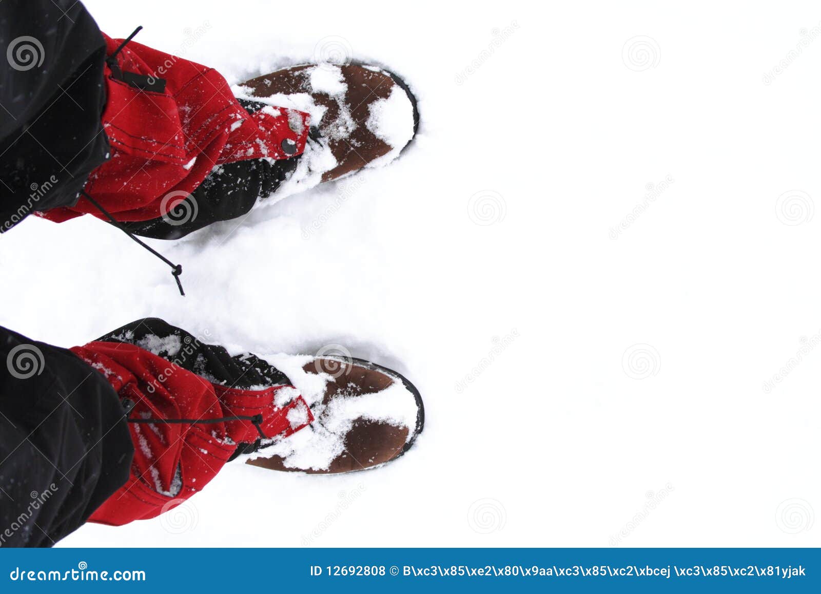 Snow shoes during hiking stock photo. Image of active 12692808