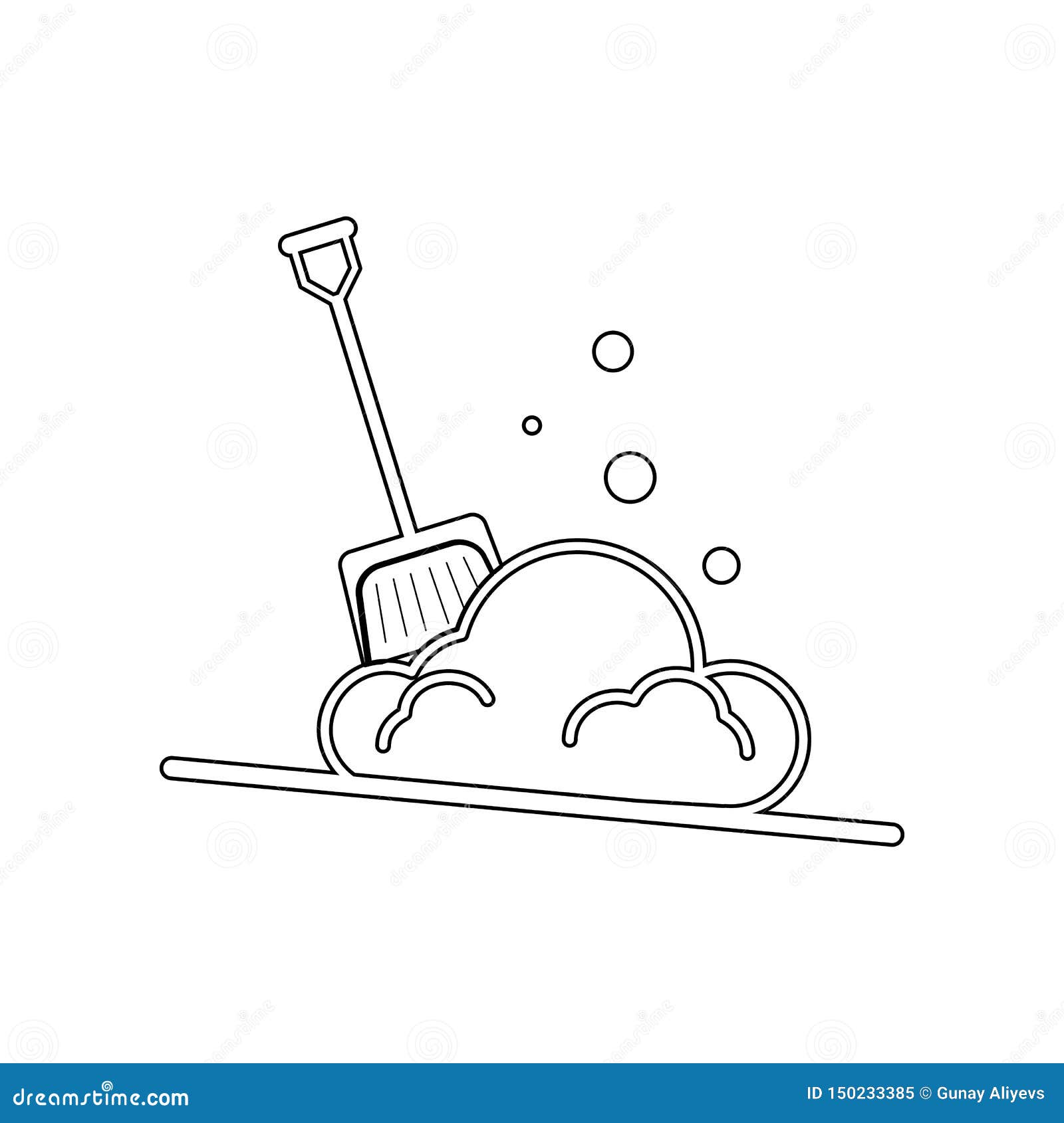 Snow Shovel Icon. Element of Winter for Mobile Concept and  Apps