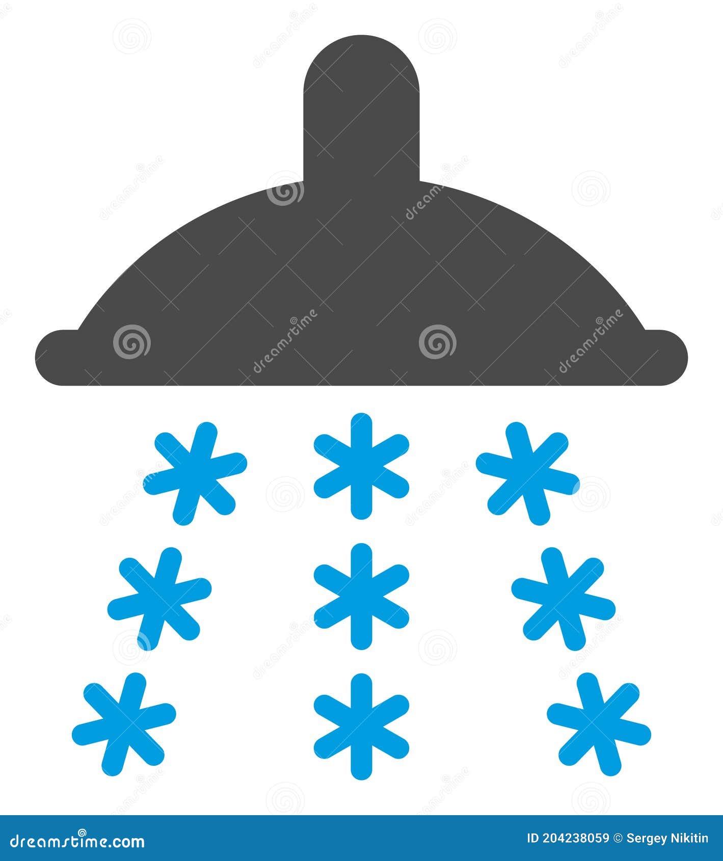 Snow Shower Flat Icon Illustration Stock Illustration Illustration of