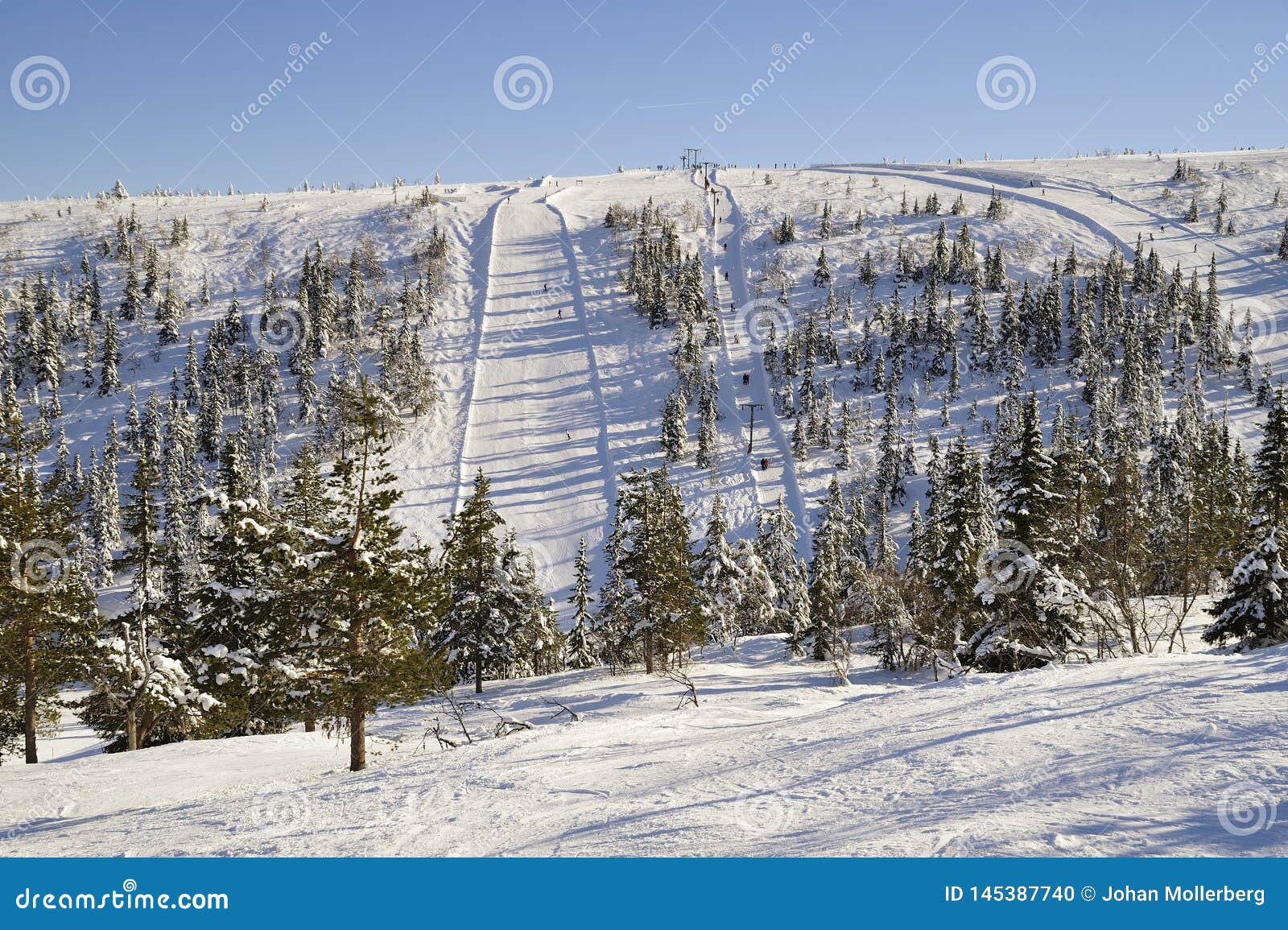 Snow Skiing Slope, Salen Sweden Stock Photo Image of snow, outdoors