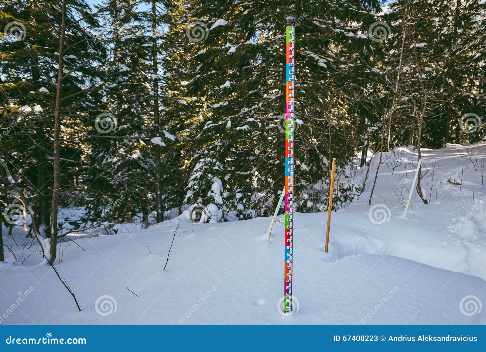 Snow thickness instrument editorial stock photo. Image of high 67400223