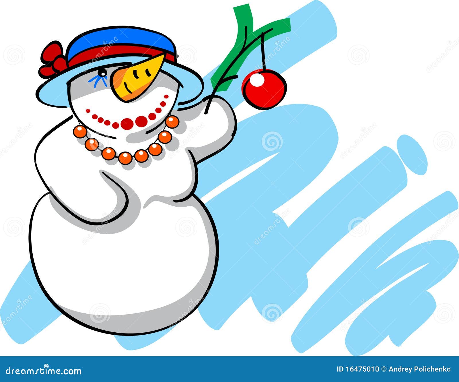 Snow woman stock vector. Illustration of winter, xmas 16475010