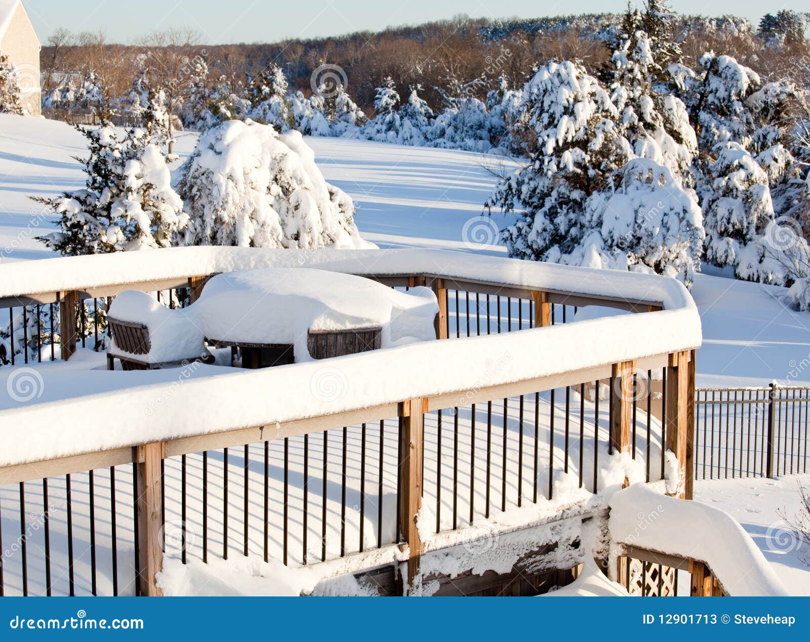 Snow on wooden table stock image. Image of family, style 12901713