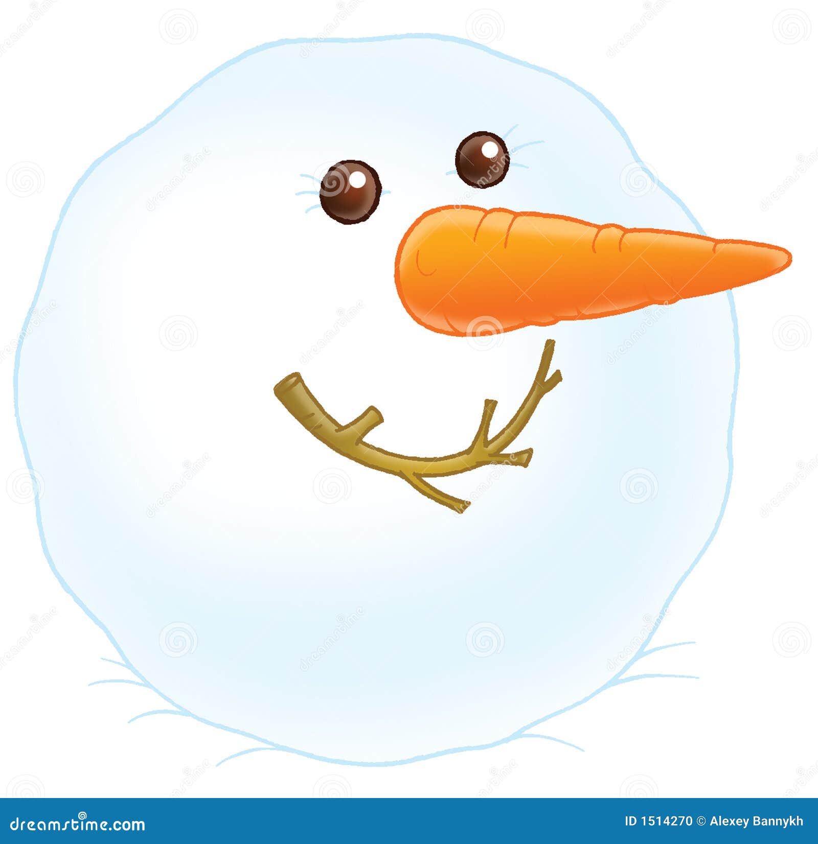 Snowball stock illustration. Image of drawing, hand, amusing - 1514270