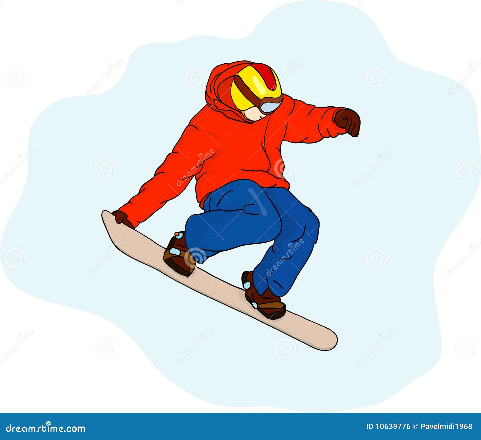 Snowboard stock vector. Illustration of snow, background - 10639776