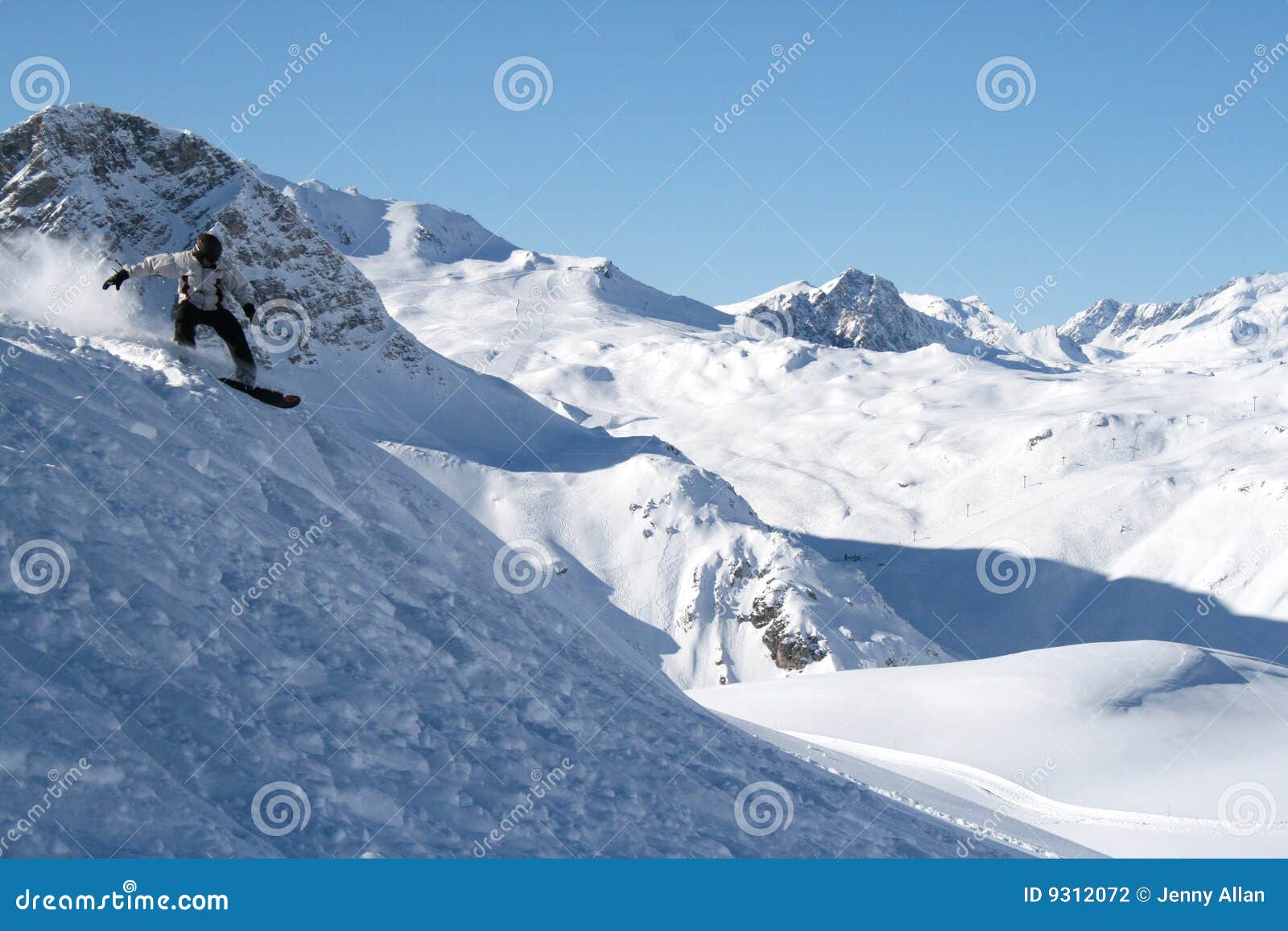 Snowboard de Val D'Isere foto de archivo. Imagen de nieve 9312072
