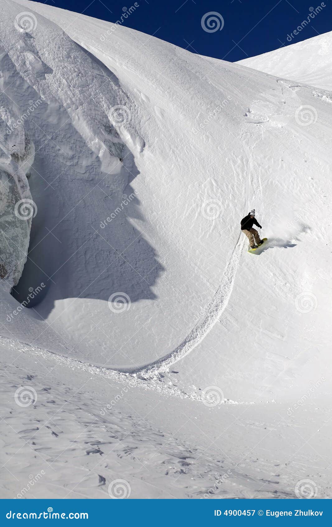 Snowboard Freeride in High Mountains Stock Image Image of athlete