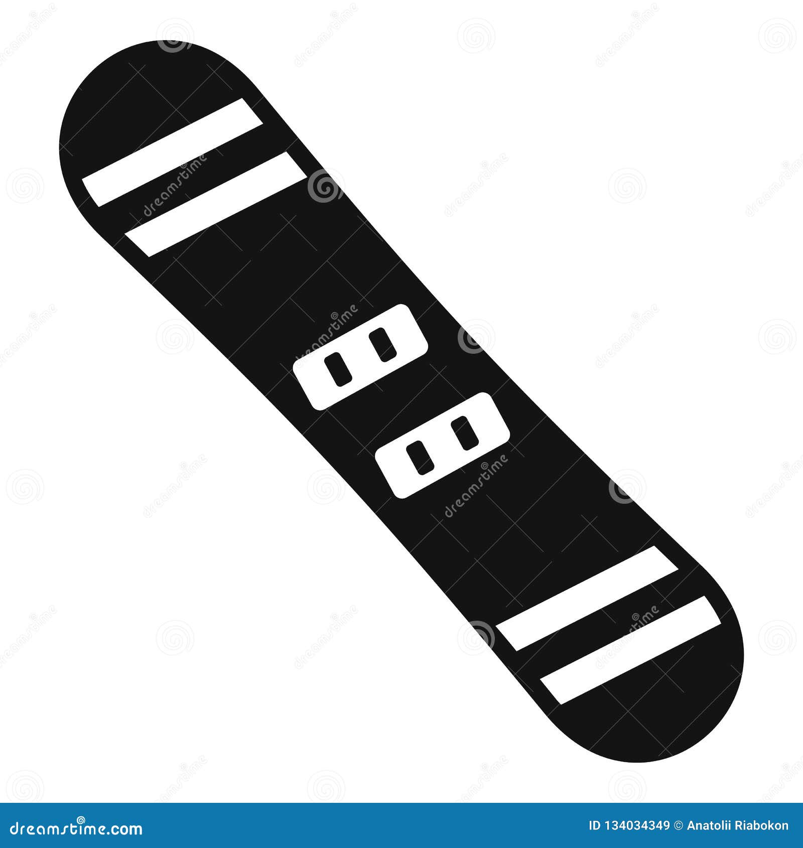 Snowboard Icon, Simple Style Stock Vector Illustration of lifestyle