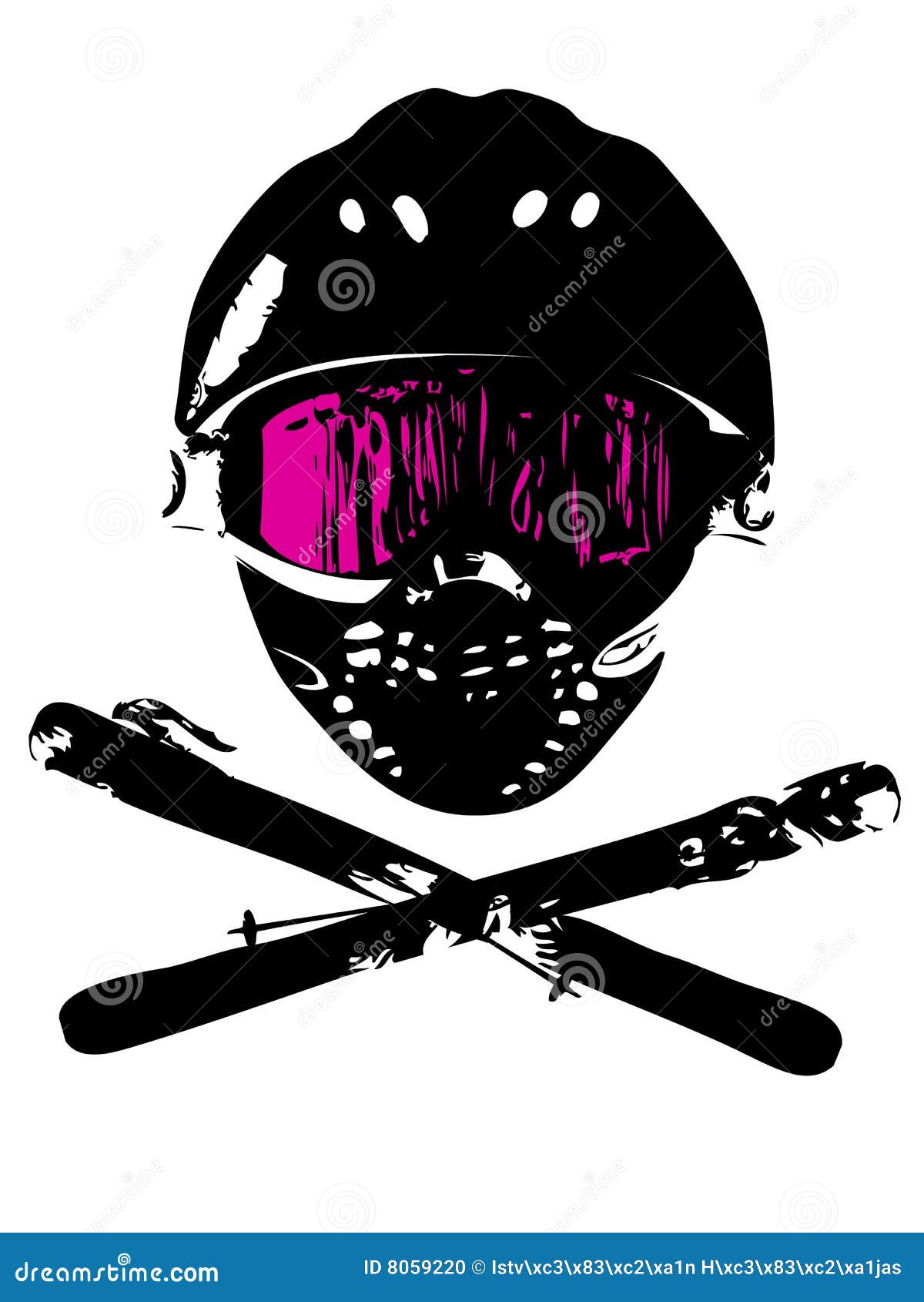 Snowboard_mask 1 stock illustration. Illustration of mountain 8059220