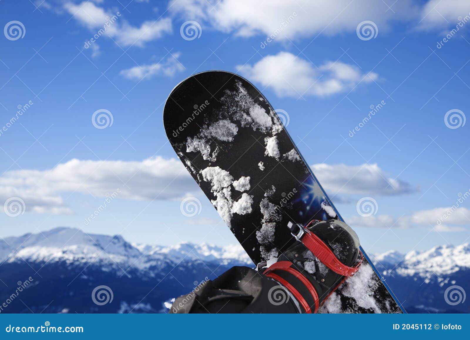 Snowboard and mountain. stock photo. Image of columbia 2045112