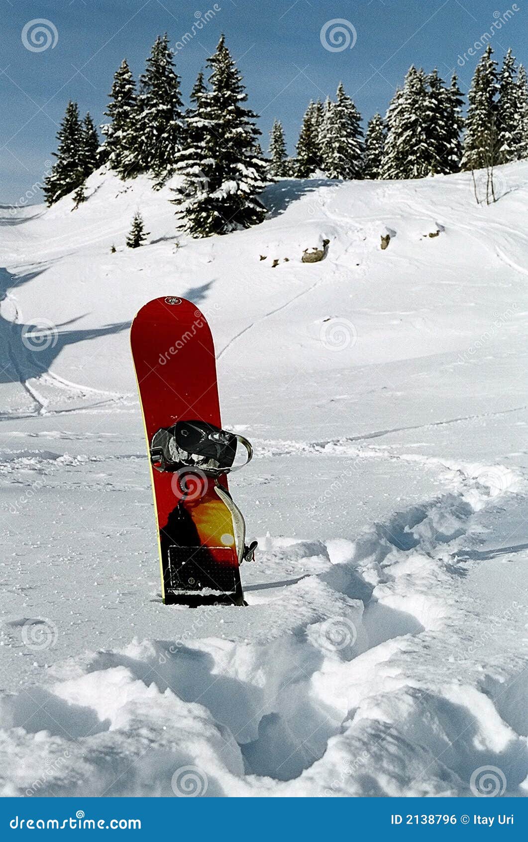 Snowboard Stuck In The Snow Stock Photo Image 2138796 Snowboard Stuck In The Snow Stock Photo Image 2138796
