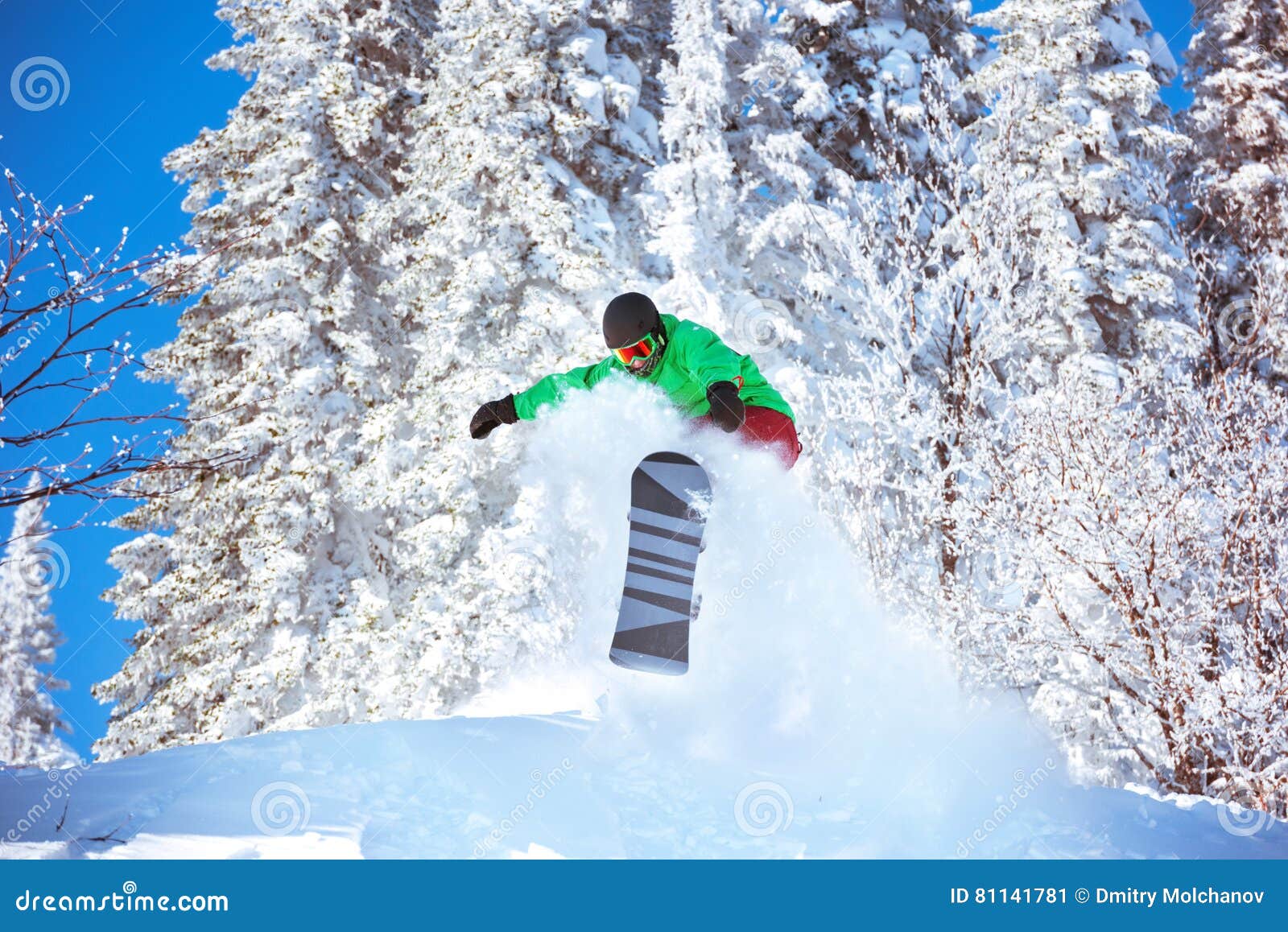 Rond en rond huiselijk Vergelden Snowboarder Freeride Jump Powder Snowboarding Stock Image - Image of  lifestyle, powder: 81141781
