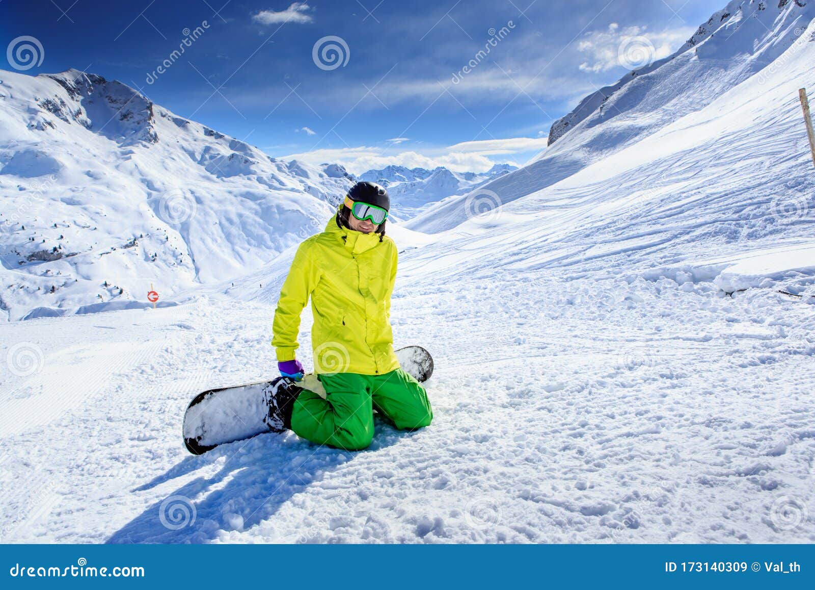 Snowboarder stock image. Image of outdoors, tirol, winter - 173140309