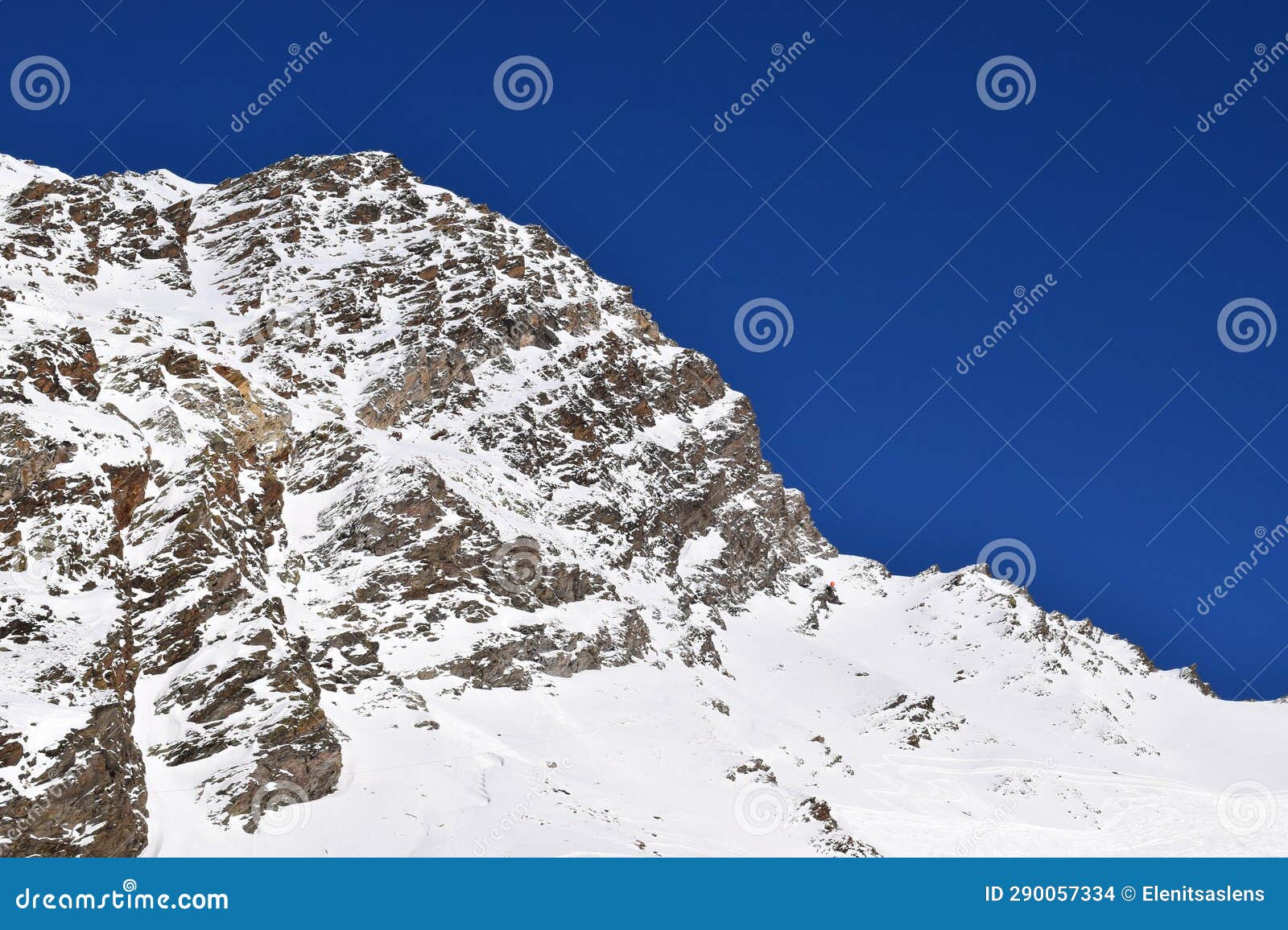 snowcapped mountain in austria, the Ãtztal alps valley
